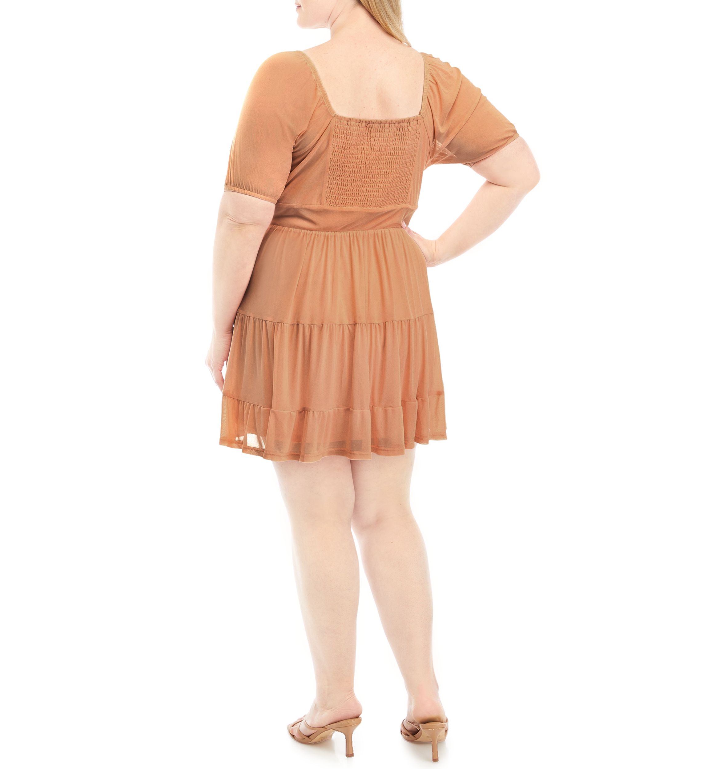 Plus Size Tiered Mini Dress