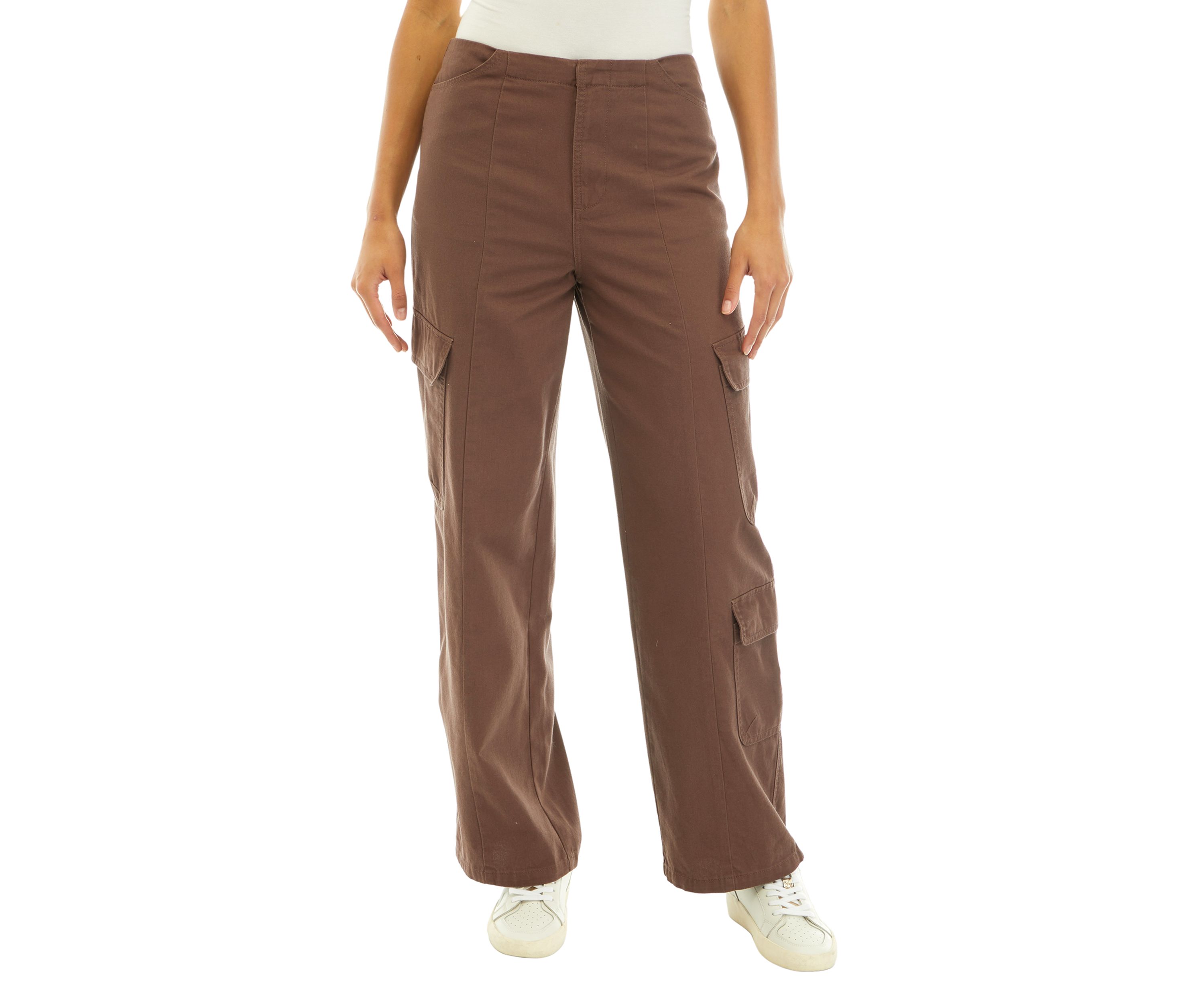 Juniors Invisible Waistband Cargo Straight Pants
