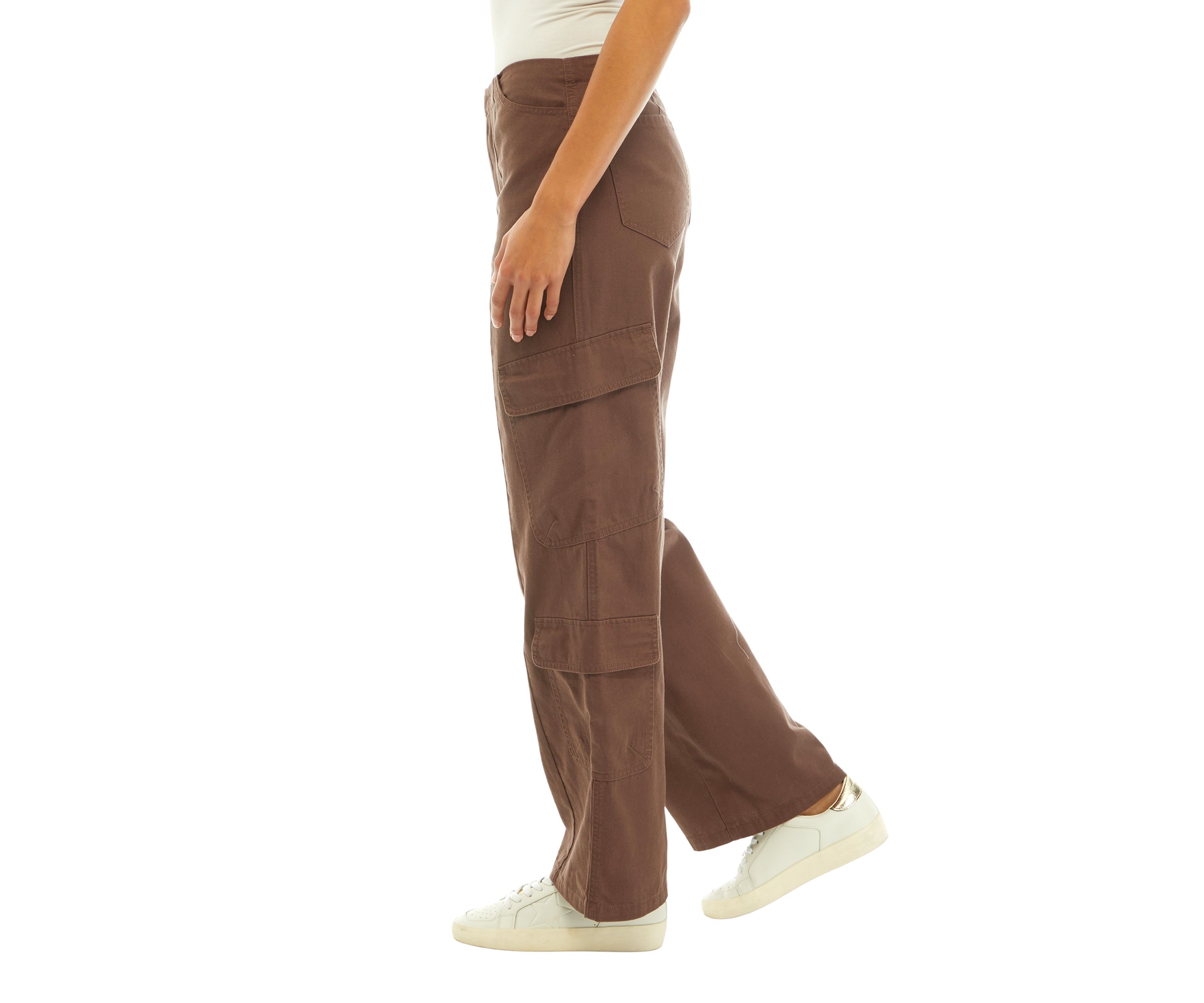Juniors Invisible Waistband Cargo Straight Pants