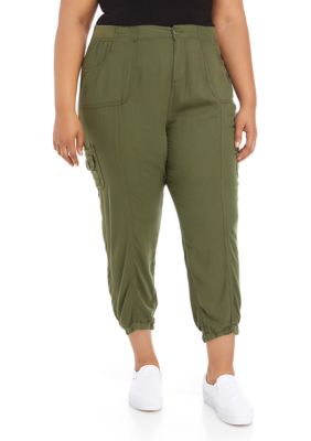 plus size black jogger pants