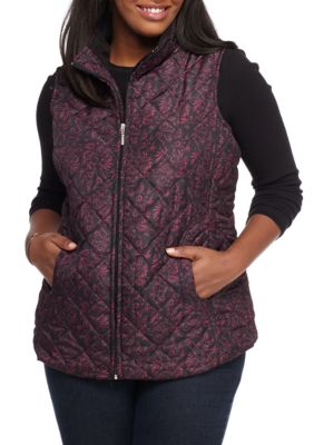 Jane Ashley Plus Size Paisley Scroll Vest | Belk