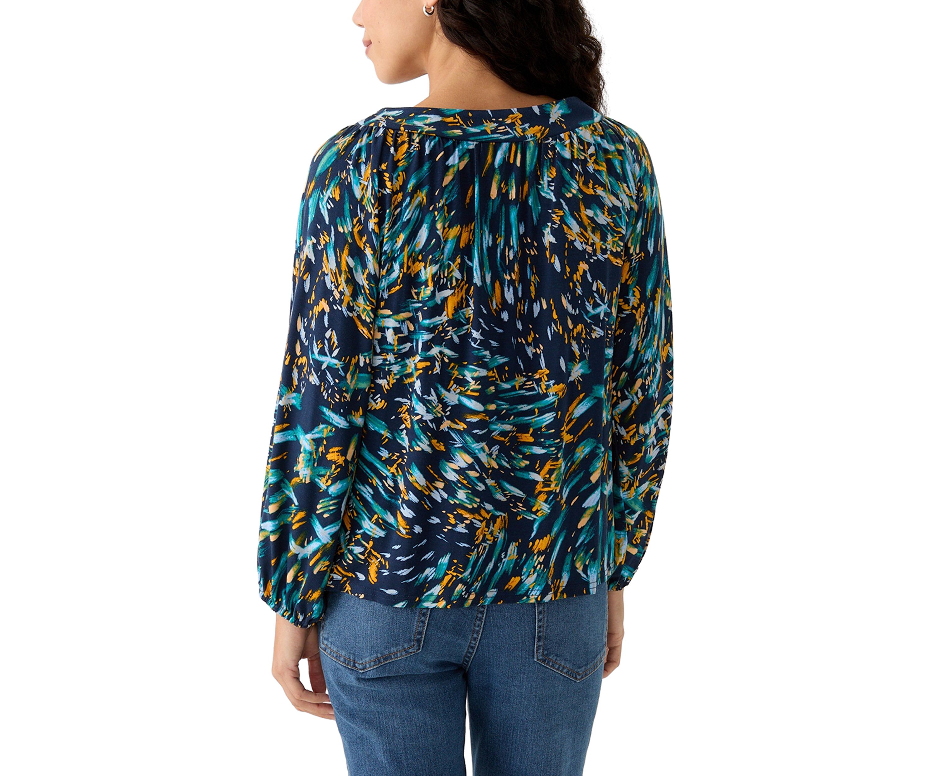 Petite Printed Knit Top