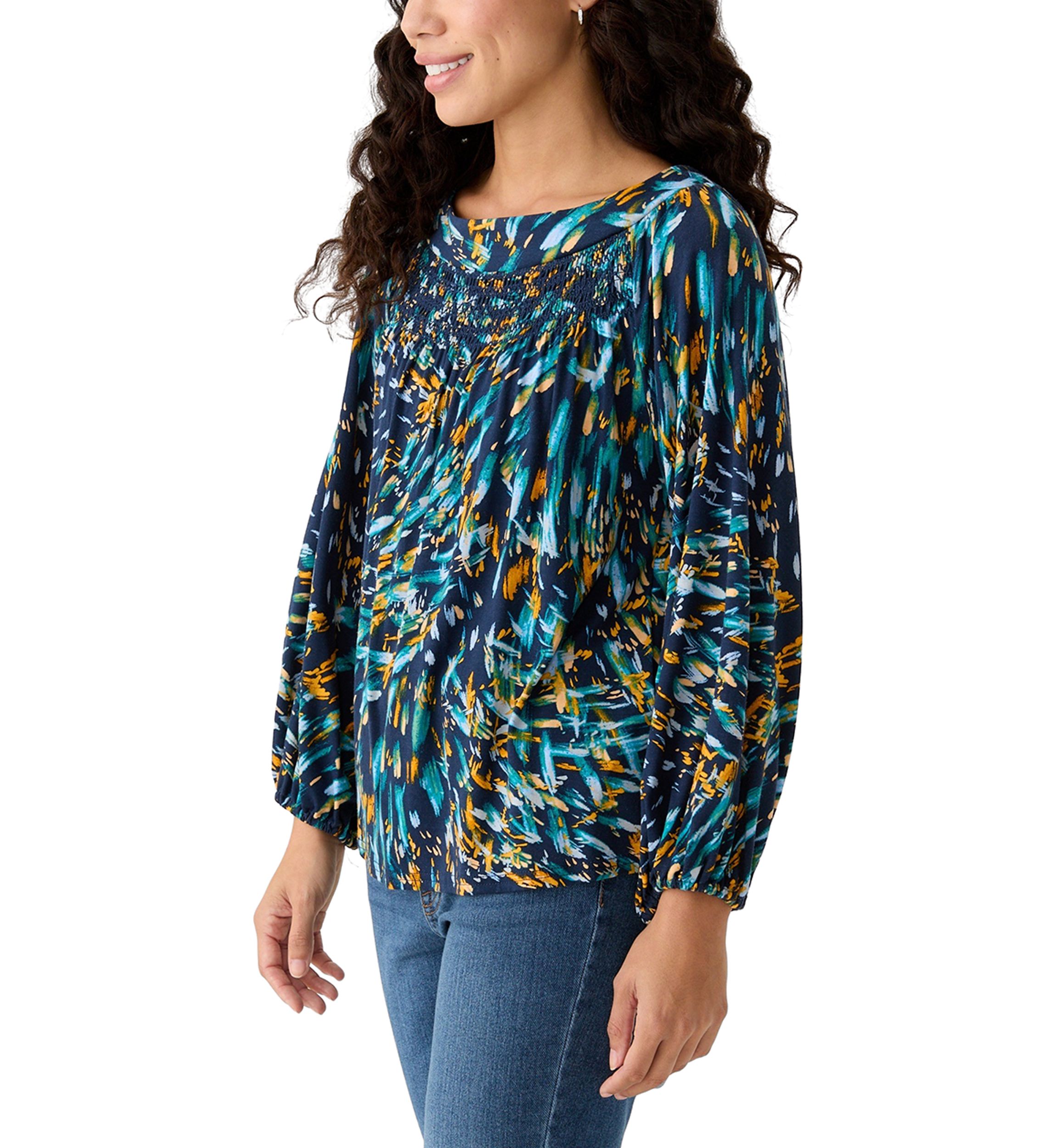 Petite Printed Knit Top