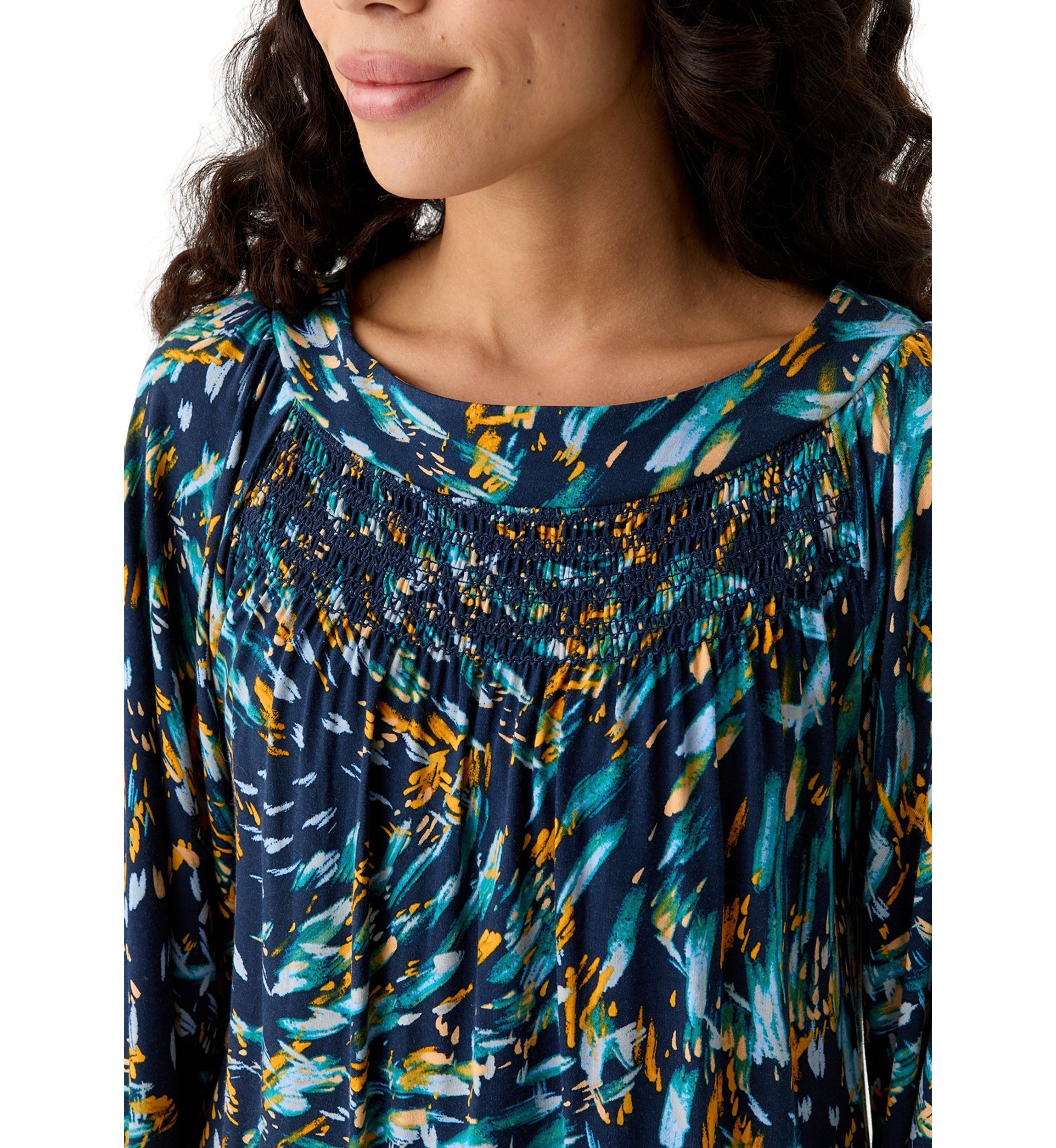 Petite Printed Knit Top