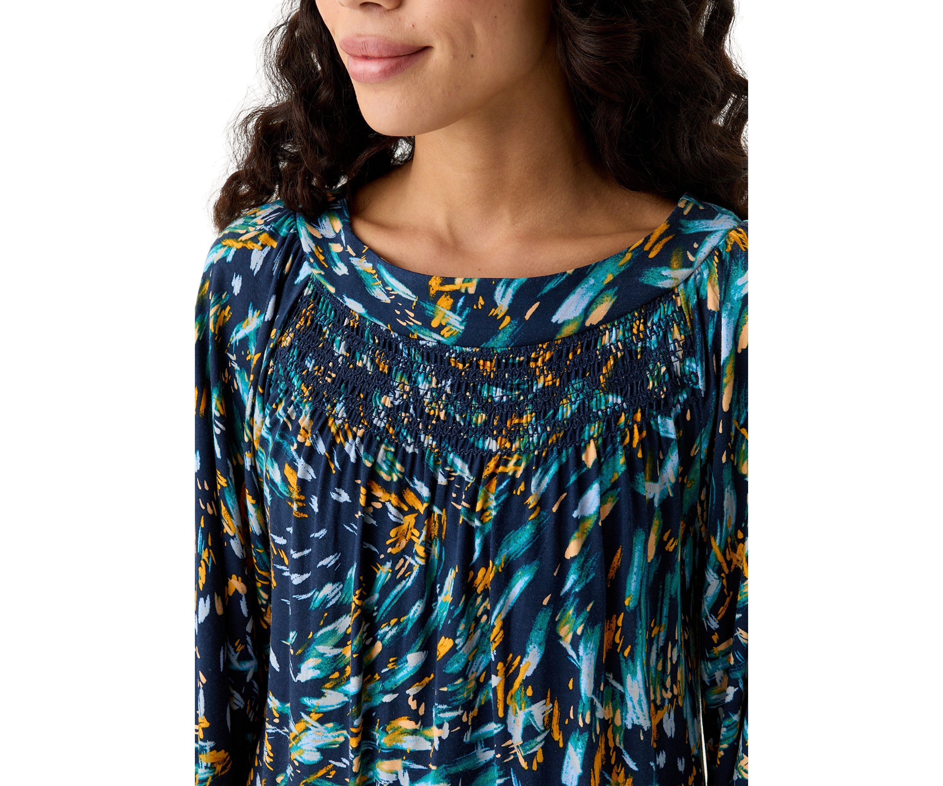 Petite Printed Knit Top