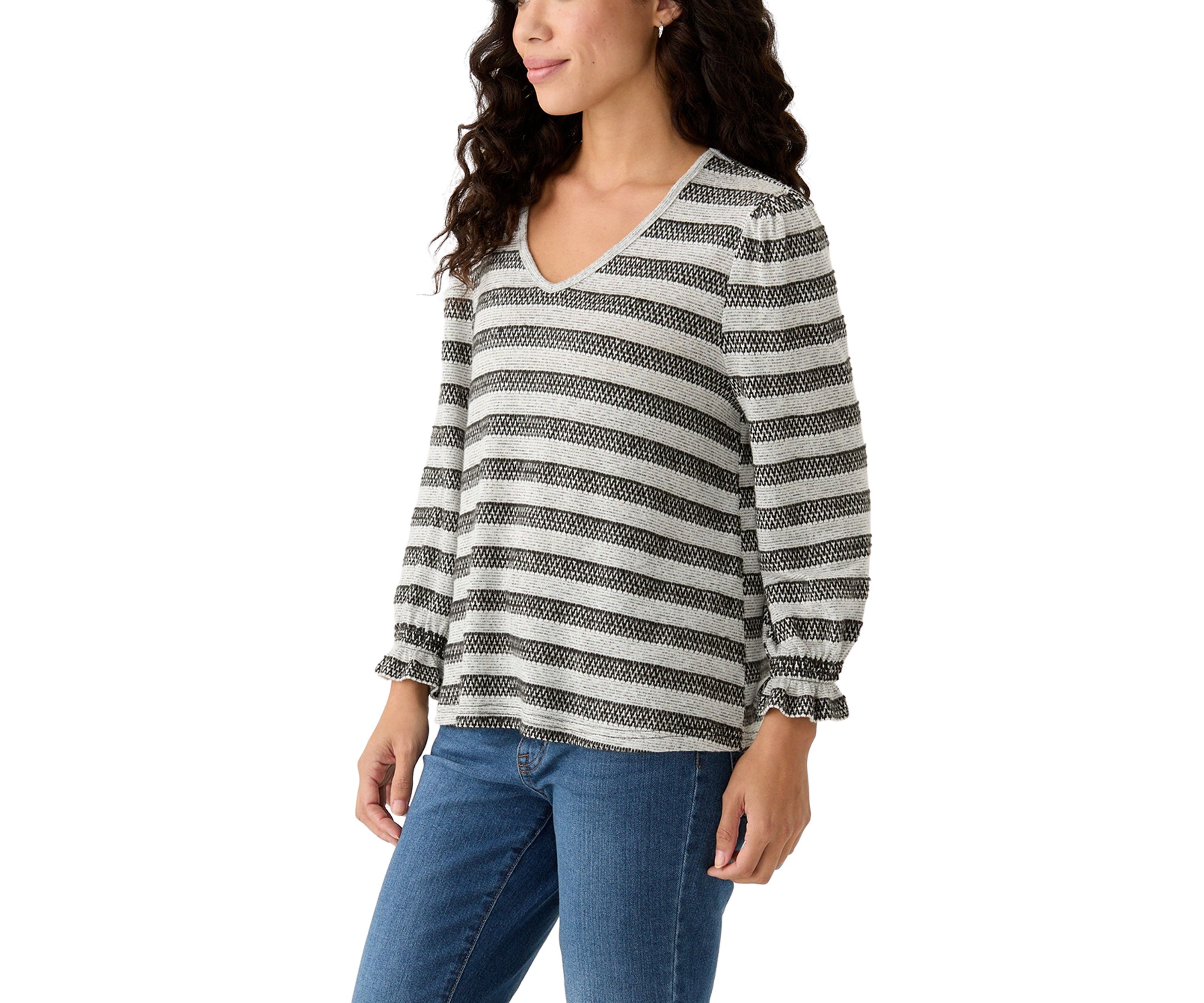 Petite V-Neck Luxe Knit Top