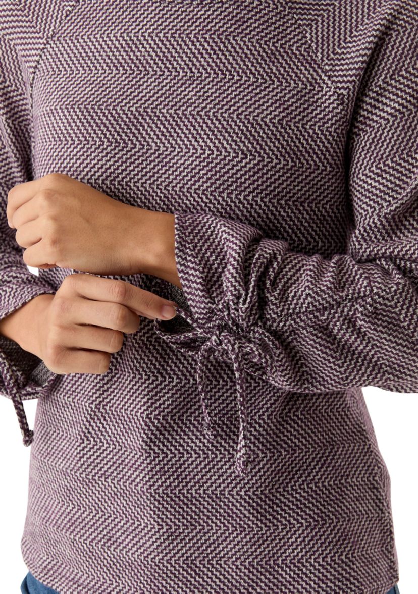 Petite Chevron Two Tone Knit Top