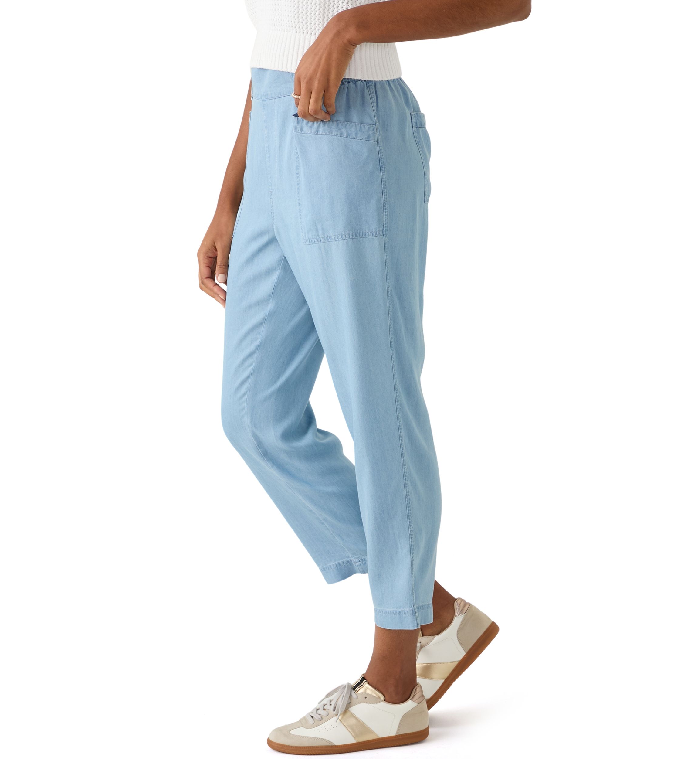 Womens Pull On Straight Leg Pants