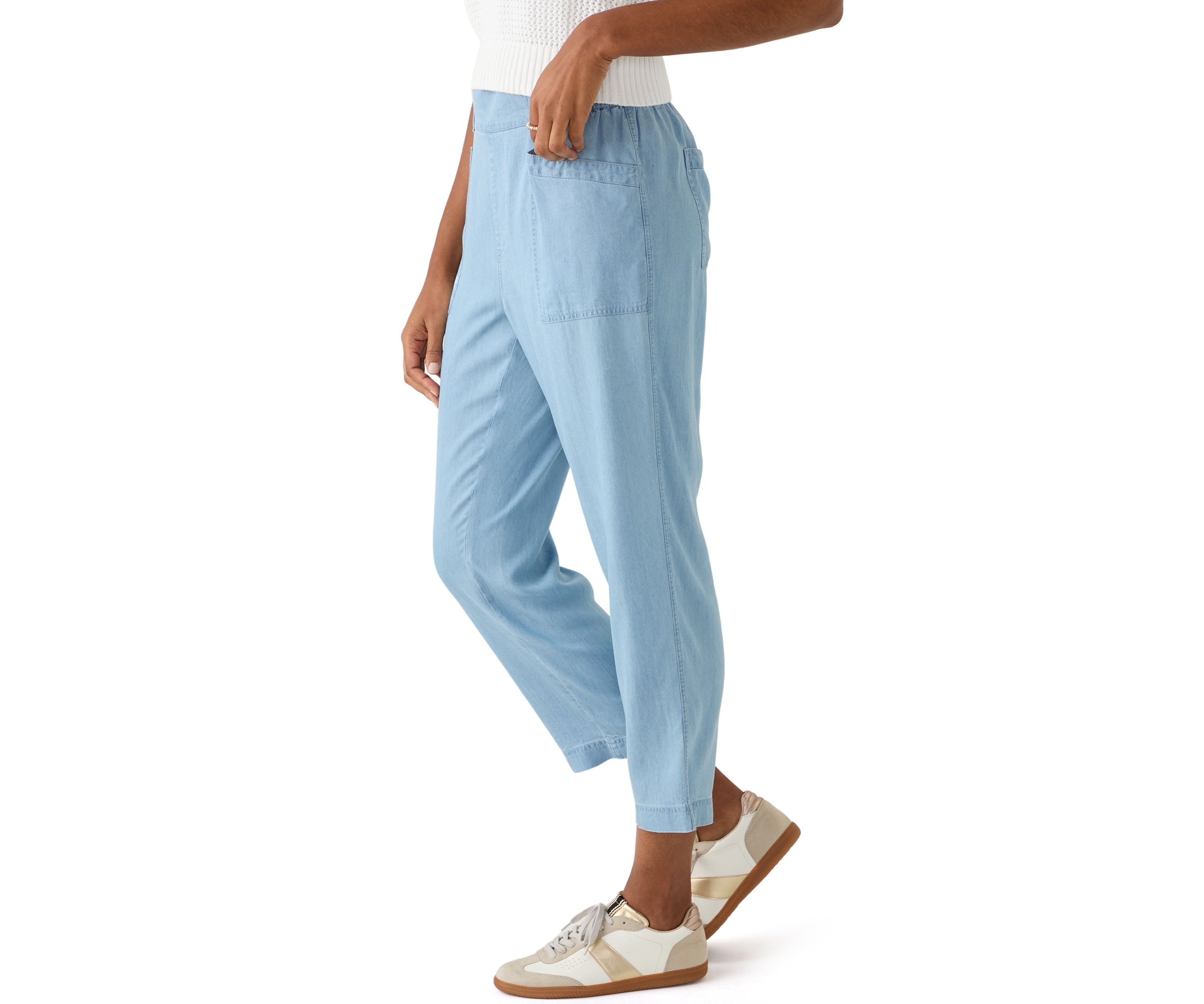 Womens Pull On Straight Leg Pants