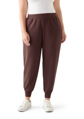 Sharagano Women's Plus Size Size Freeflow Joggers, 3X