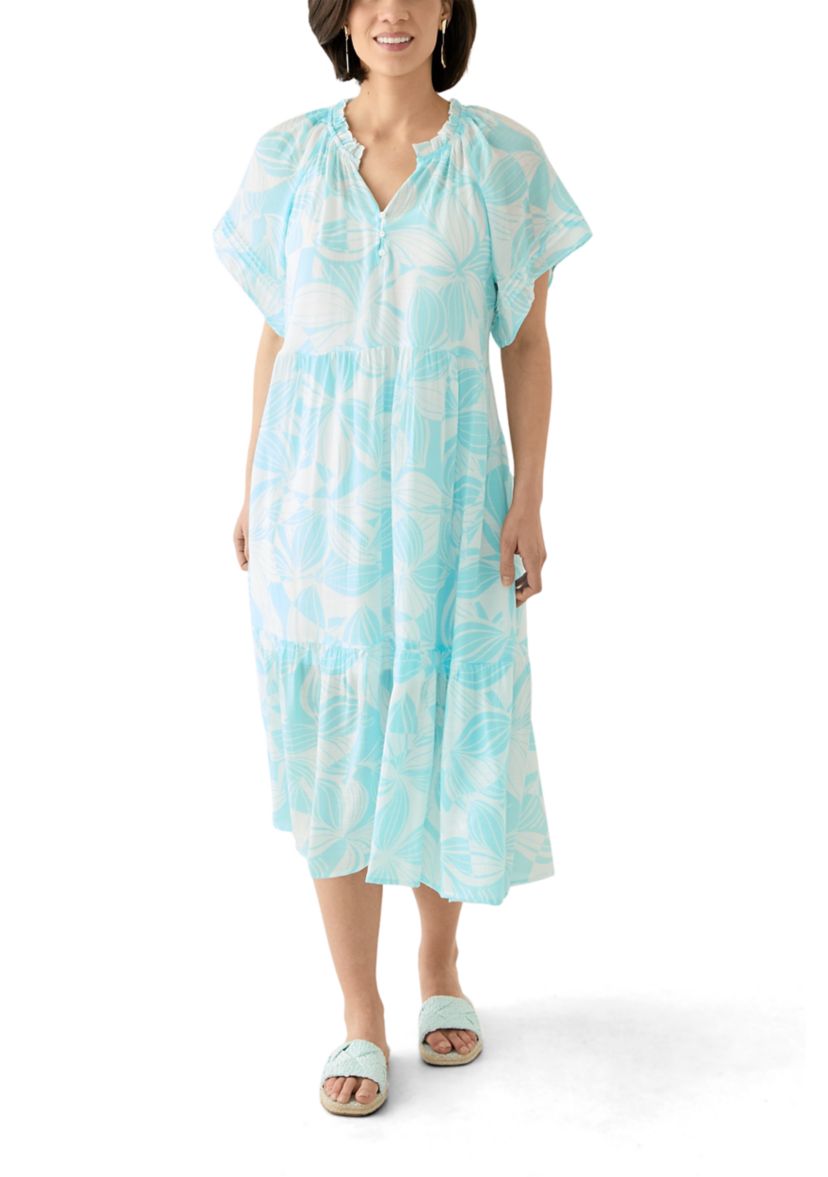 Sharagano Petite Flutter Sleeve Midi Dress | Belk