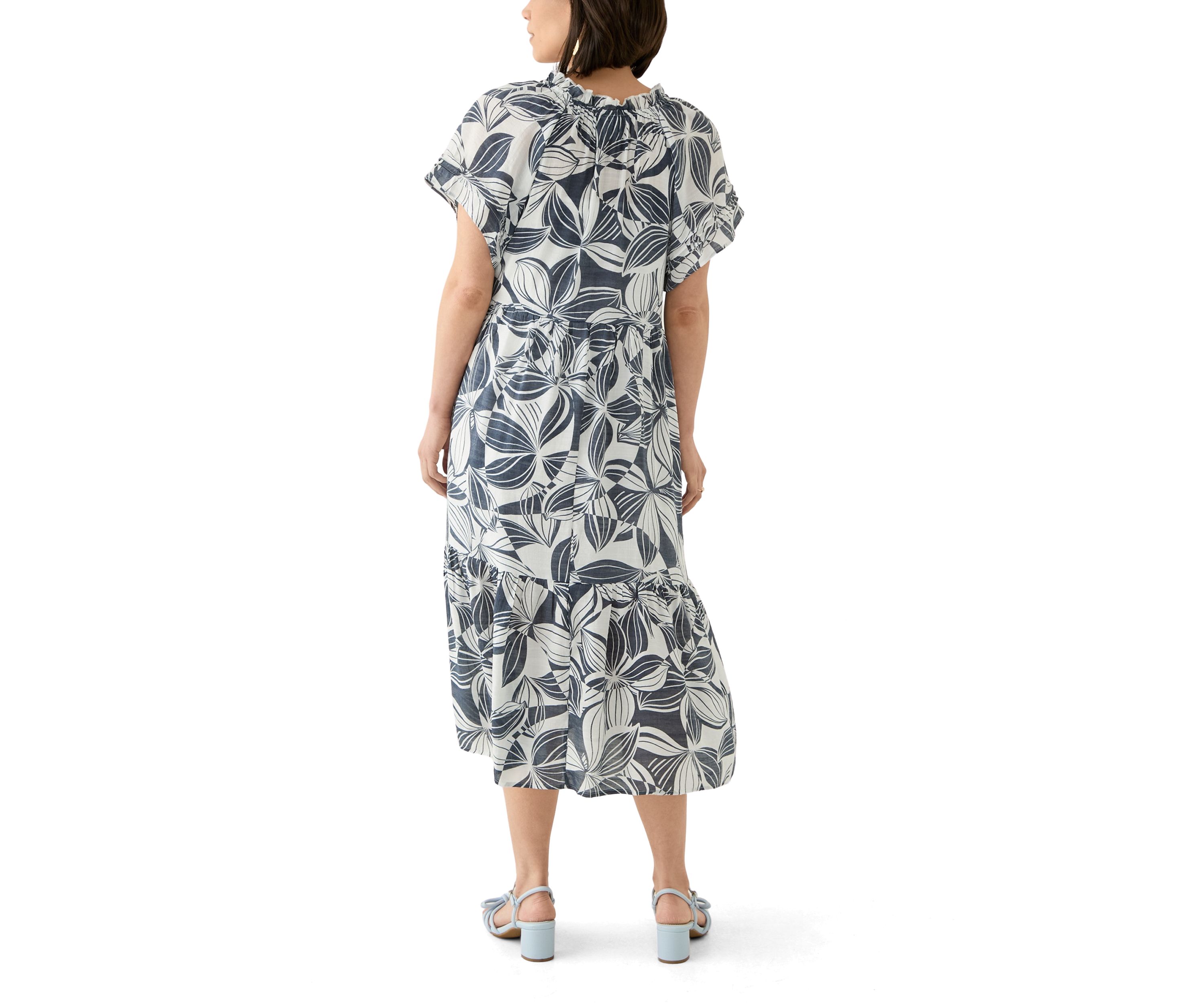 Petite Flutter Sleeve Midi Dress