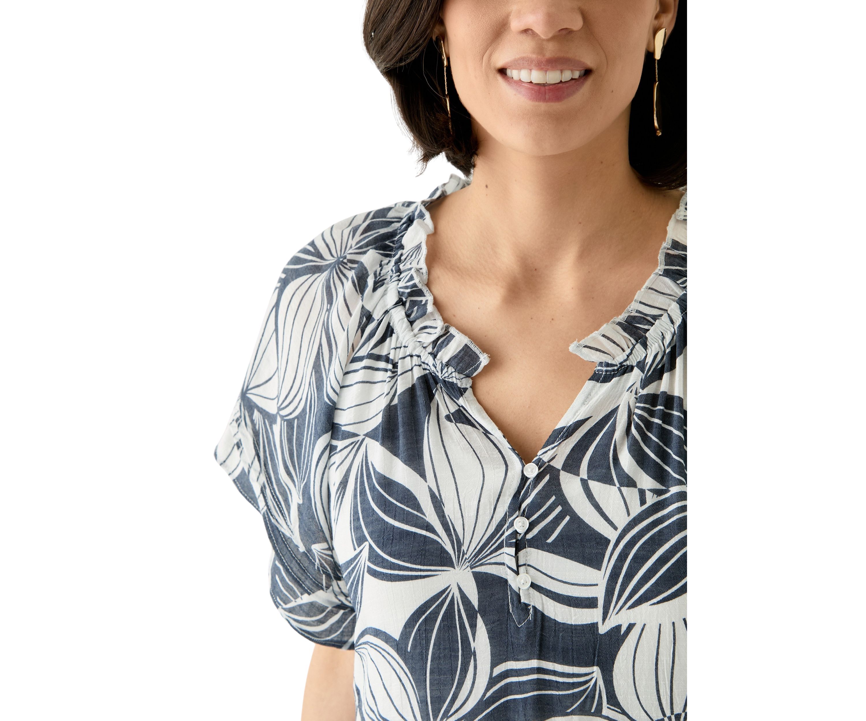 Petite Flutter Sleeve Midi Dress