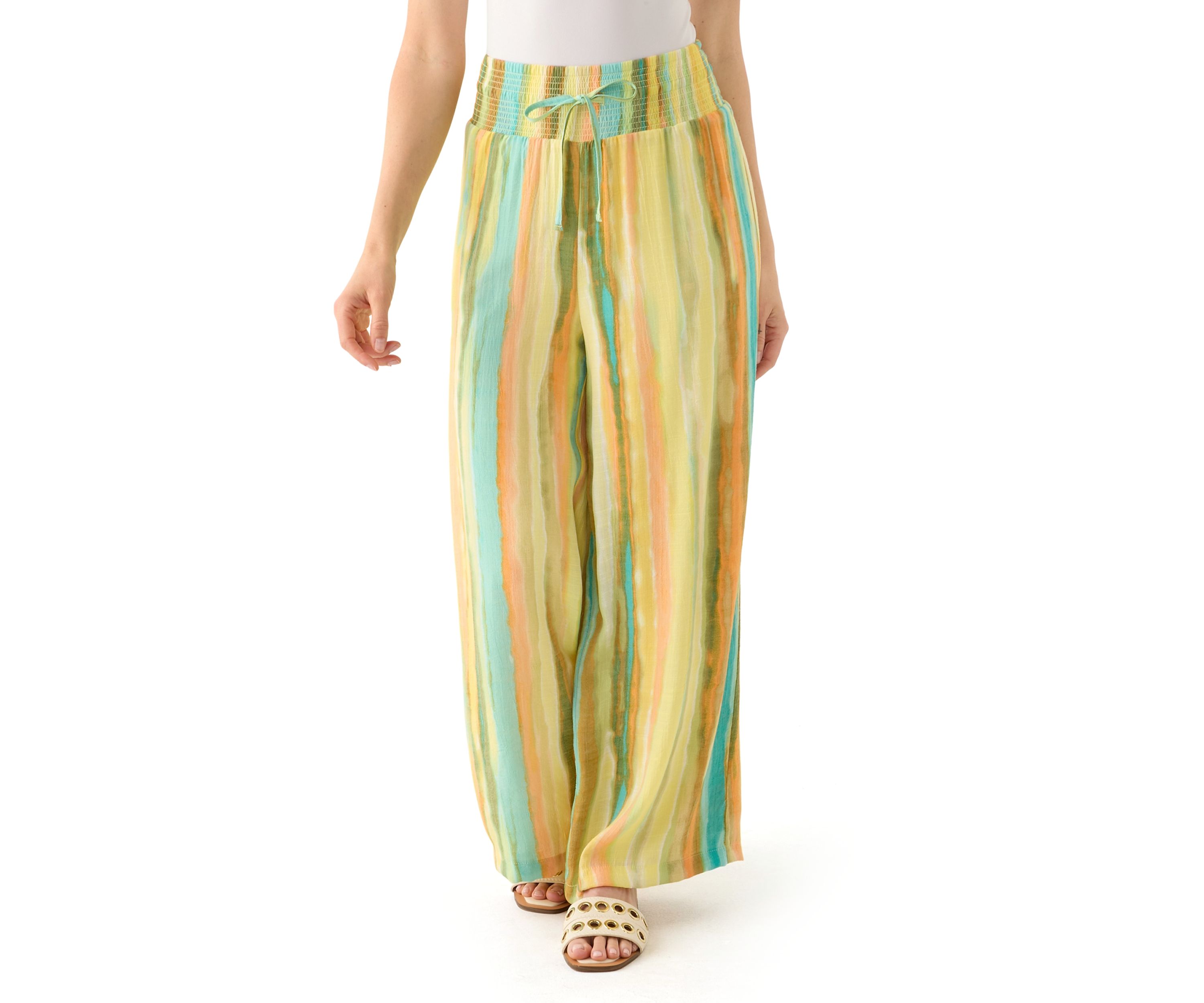 Petite Striped Trousers
