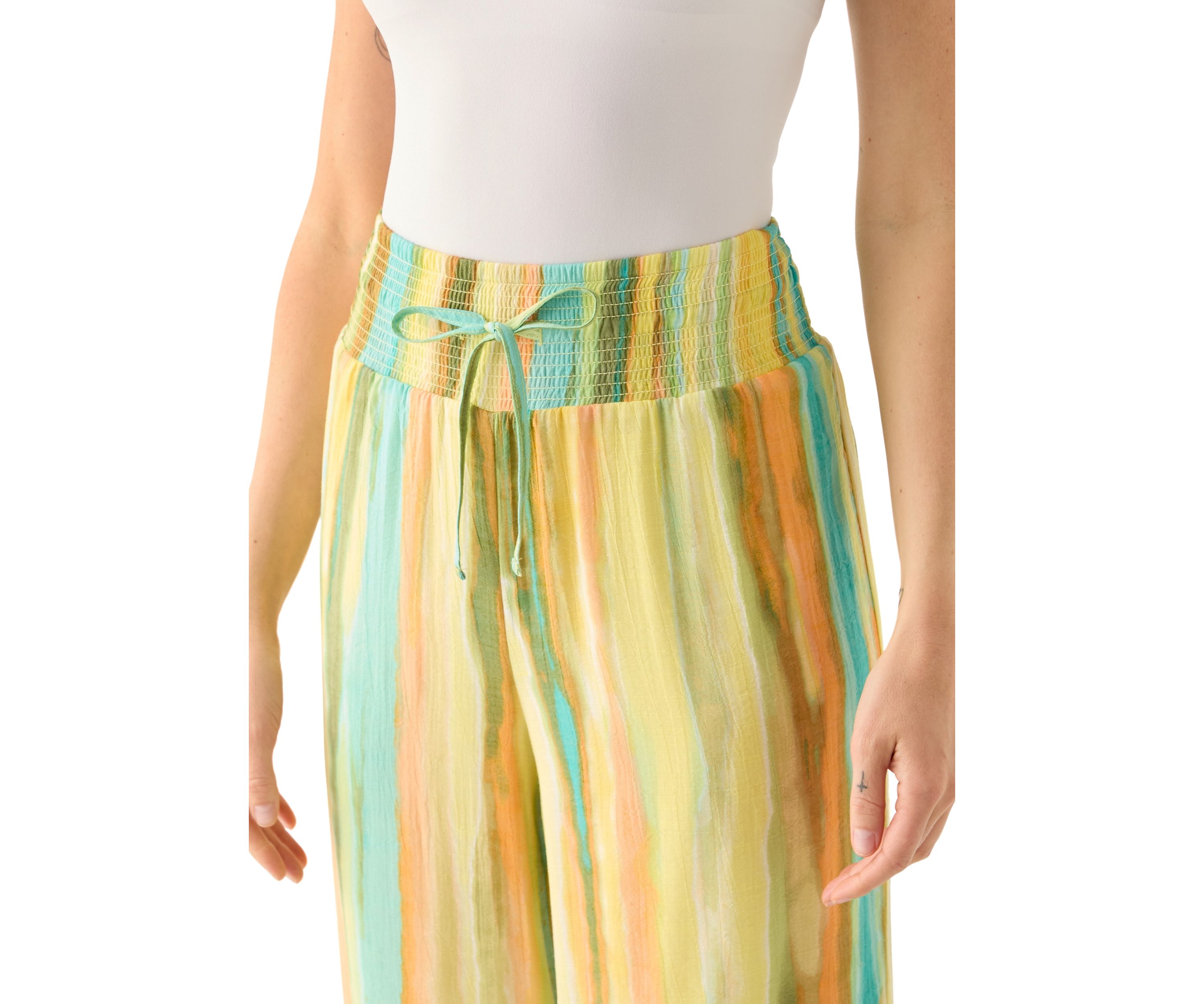 Petite Striped Trousers