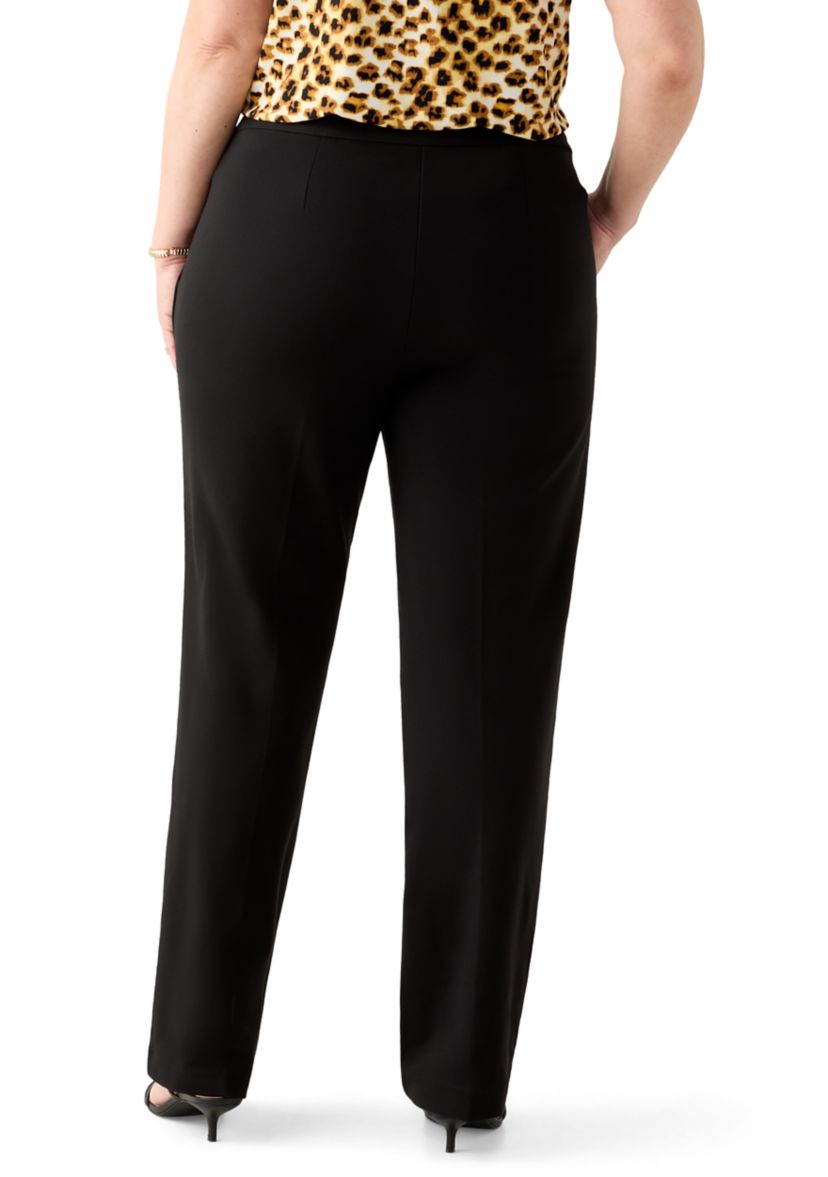  Plus Size Ponte Straight Pants 