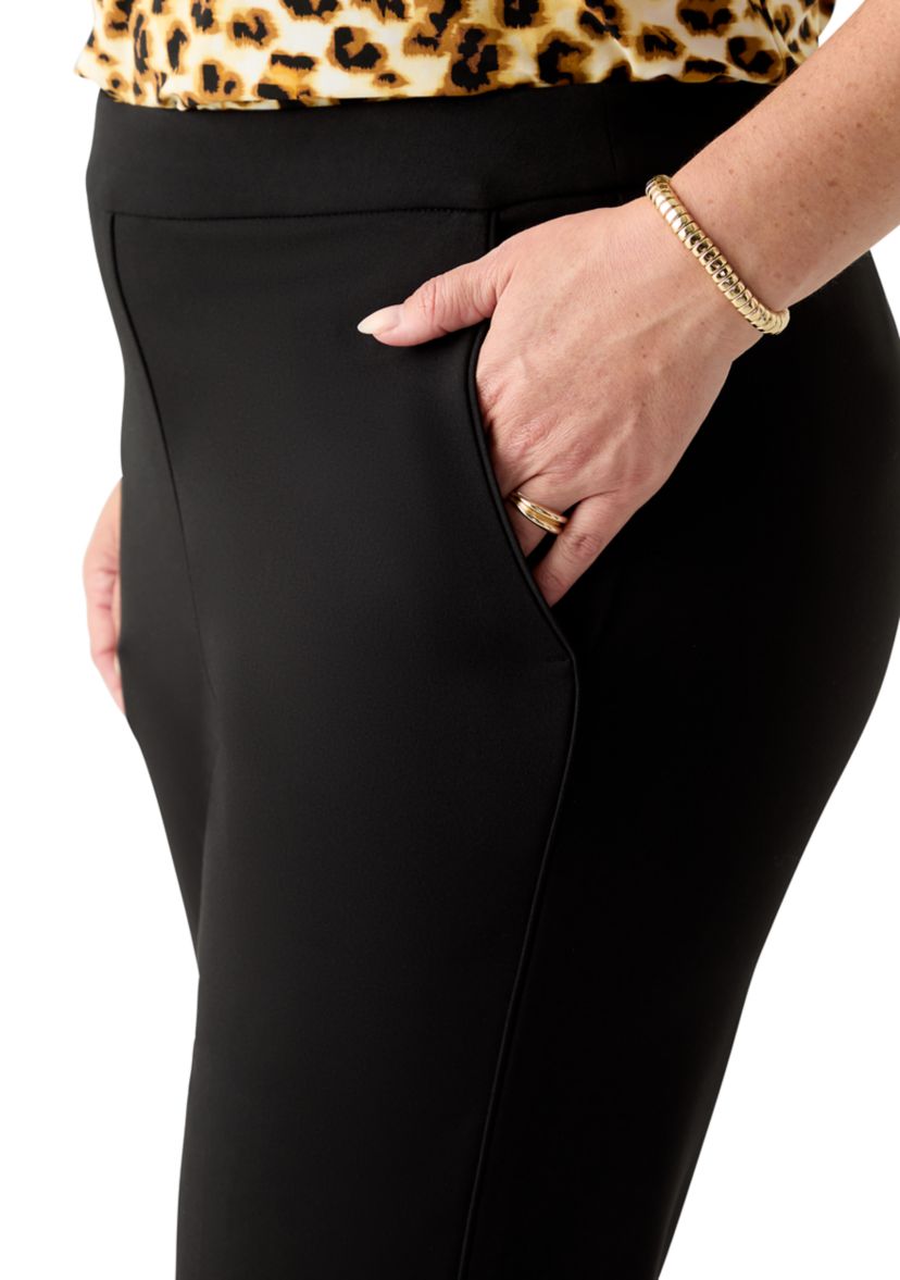  Plus Size Ponte Straight Pants 