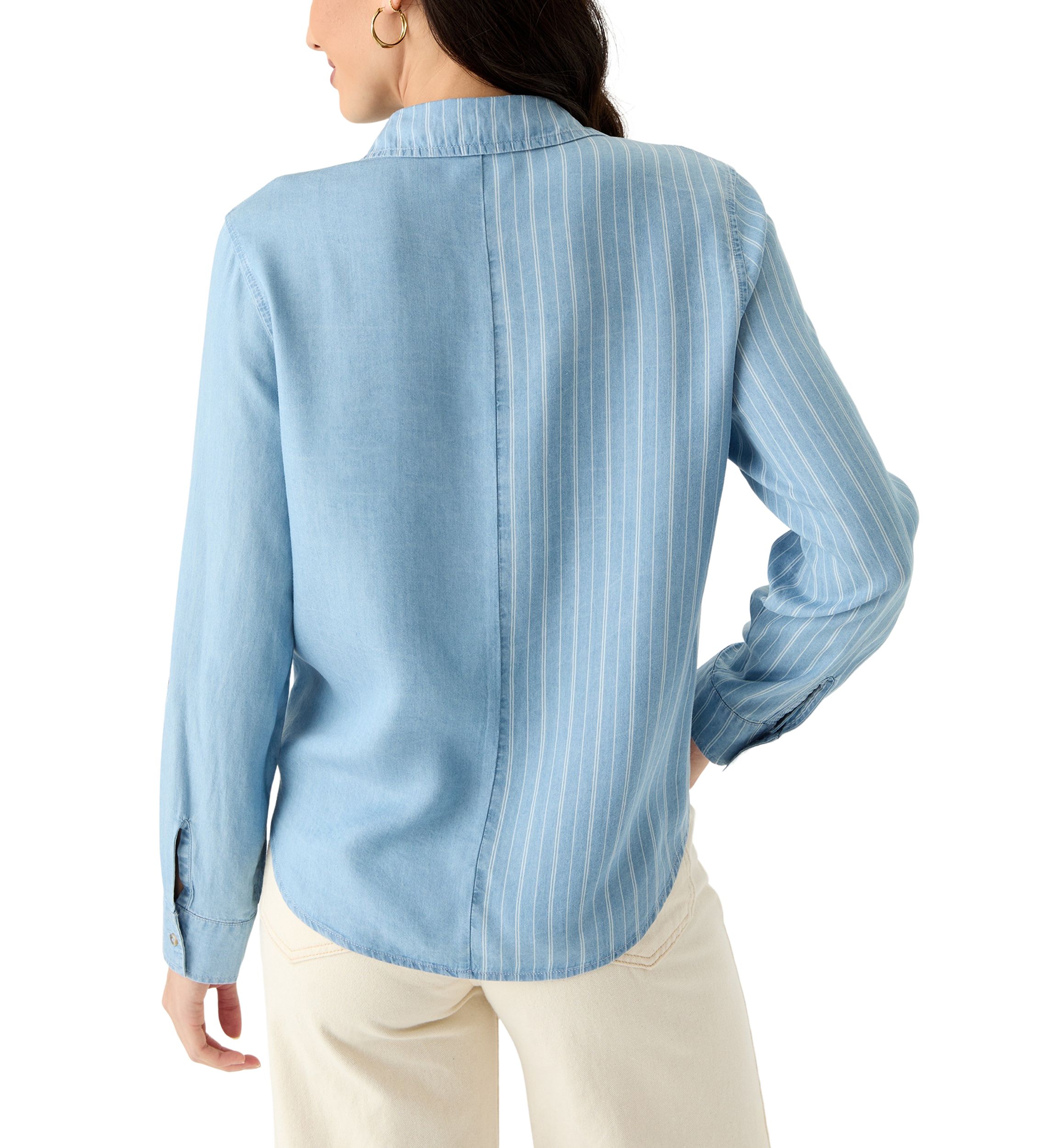 Womens Long Sleeve Tie Front Top