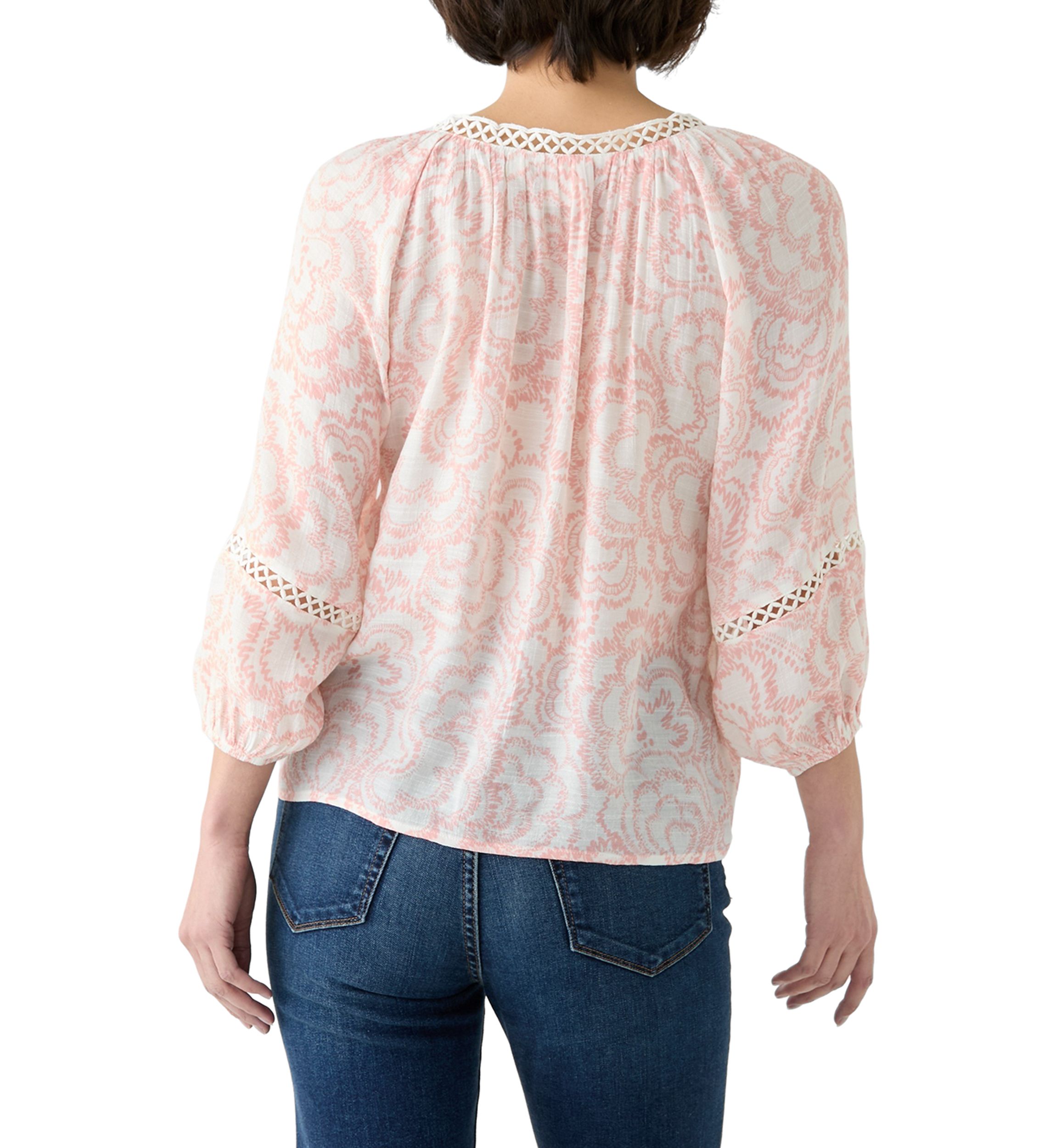 Petite Inset Trim Square Neck Top