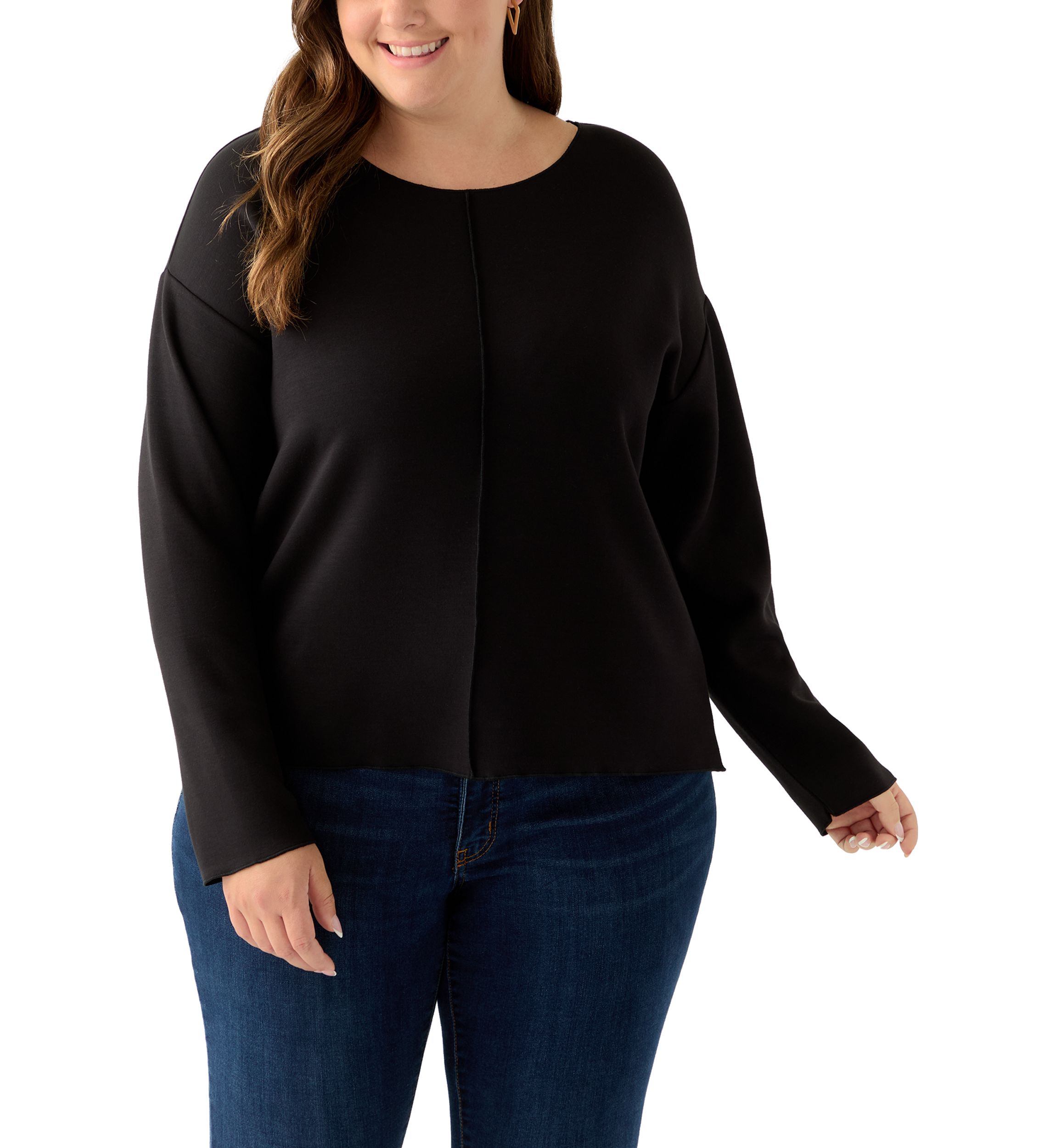 Plus Size Long Sleeve Freeflow Top 