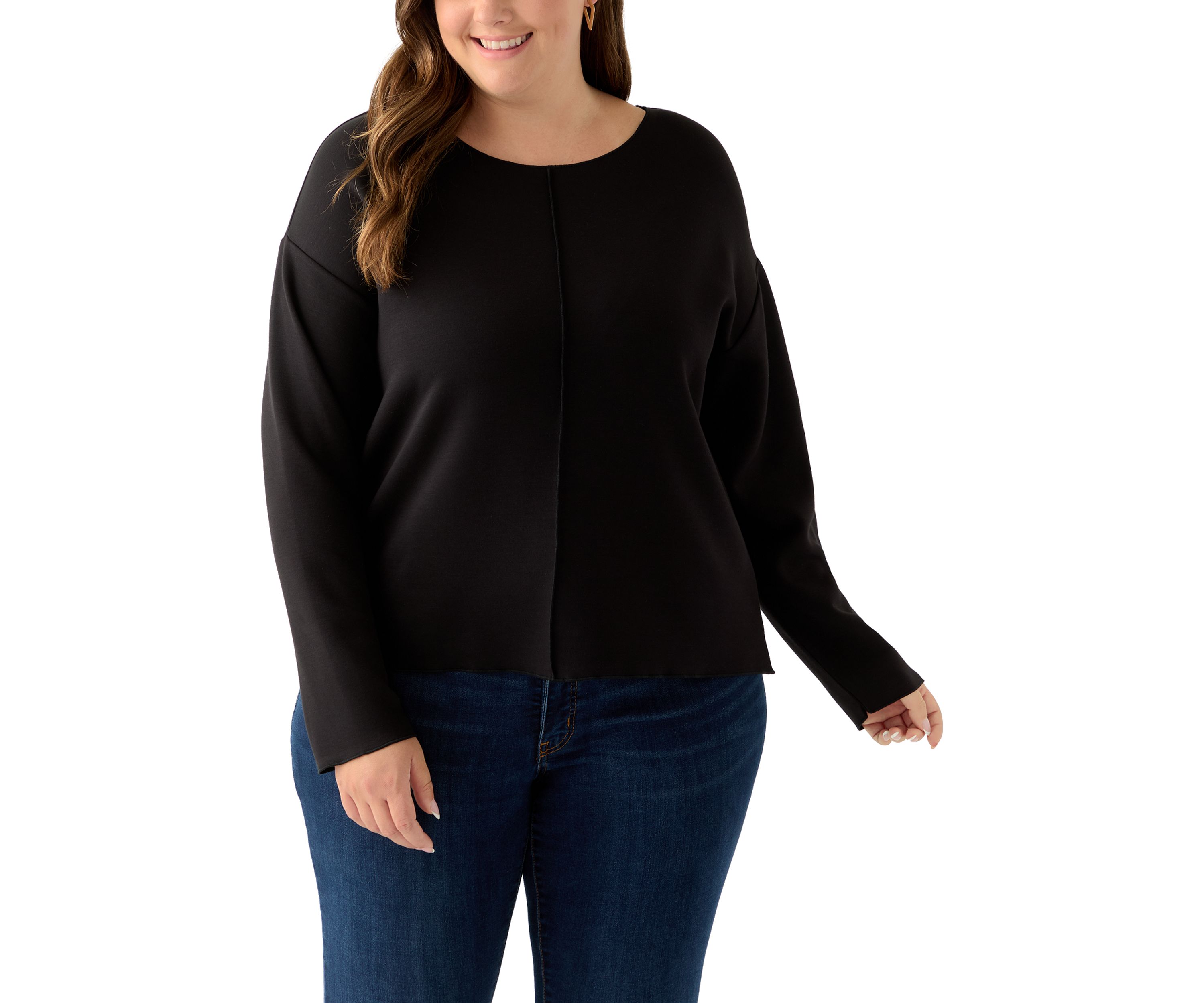 Plus Size Long Sleeve Freeflow Top 