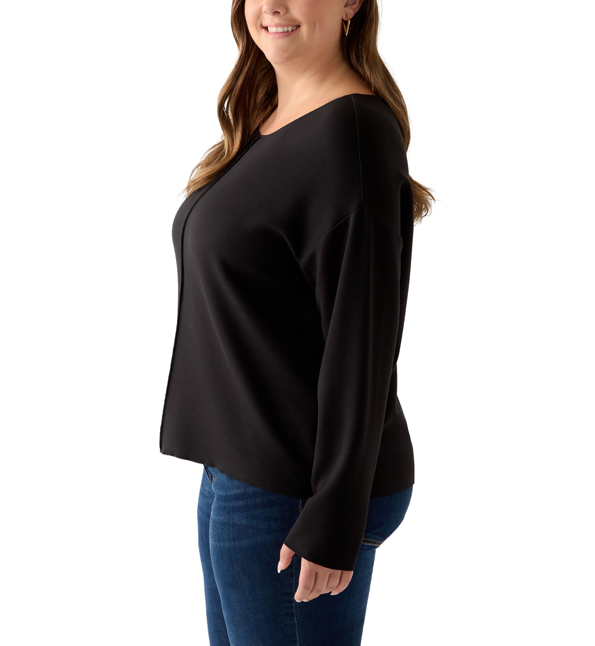 Plus Size Long Sleeve Freeflow Top 