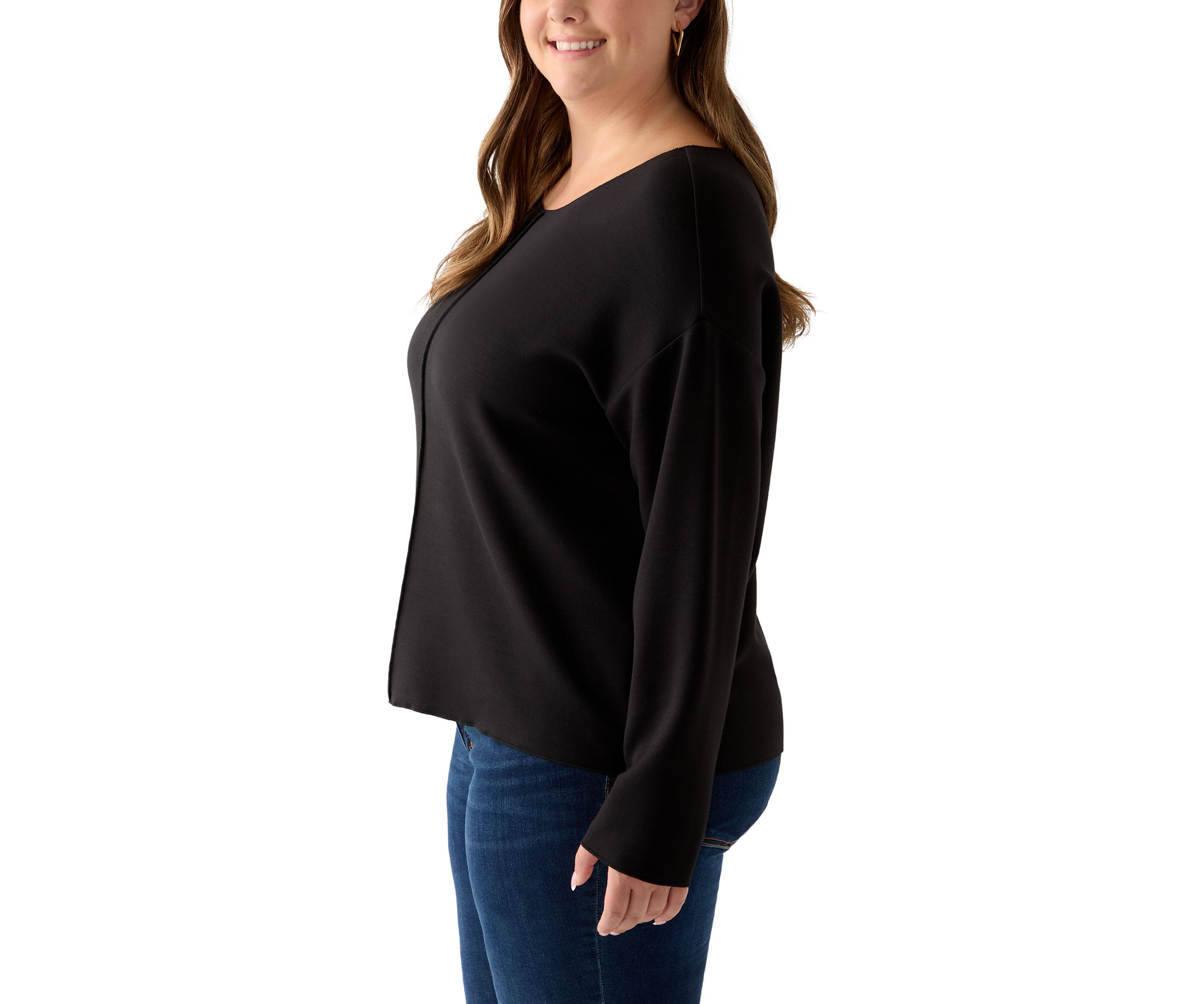 Plus Size Long Sleeve Freeflow Top 