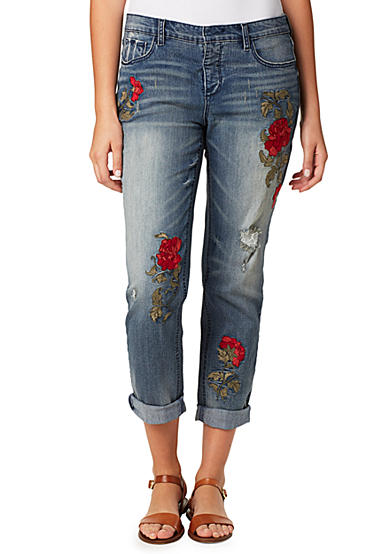 Vintage America Blues Embroidered Cuffed Jeans | Belk