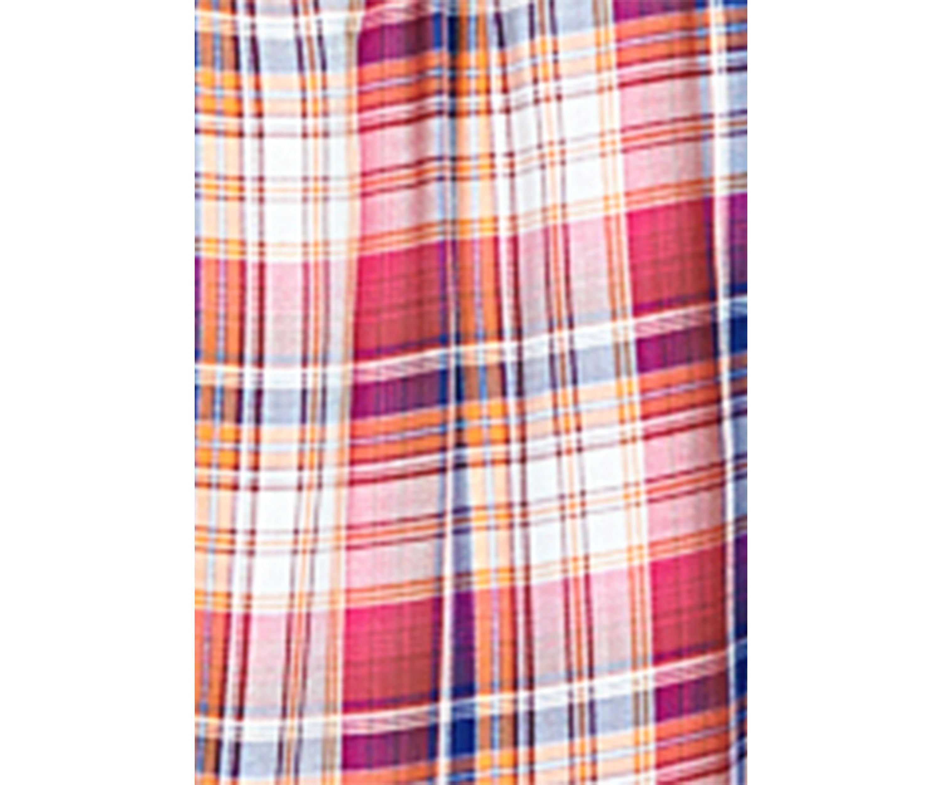Womens Plaid Woven Top with Tassels