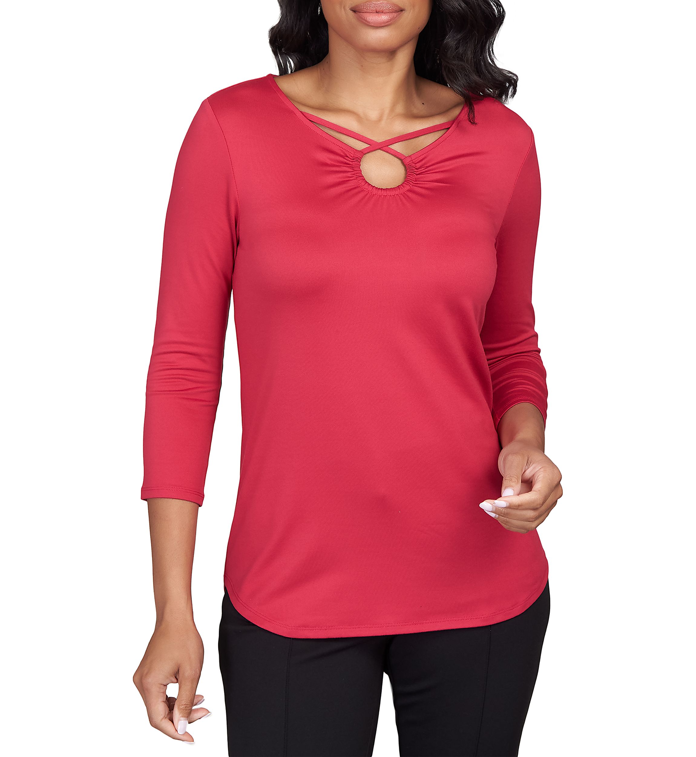 Womens Solid Jersey Top