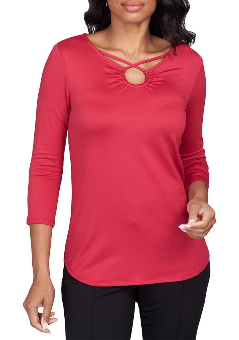 Womens Solid Jersey Top