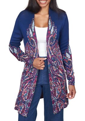 Plus Paisley Cardigan