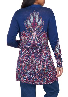 Plus Paisley Cardigan