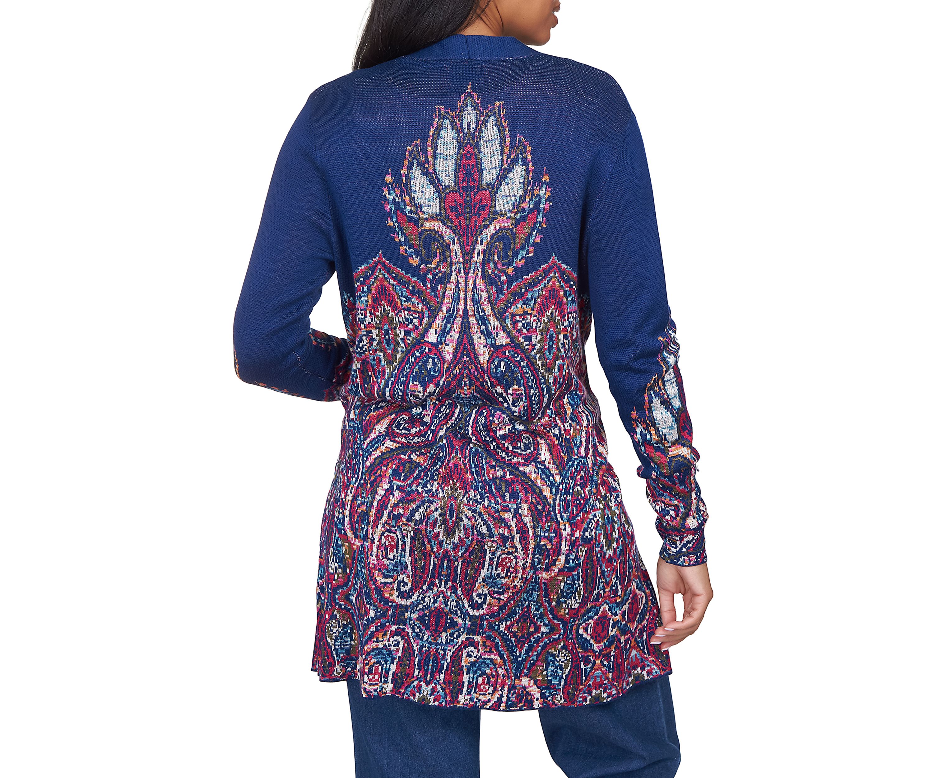 Petite Kaleidoscope Open Front Cardigan