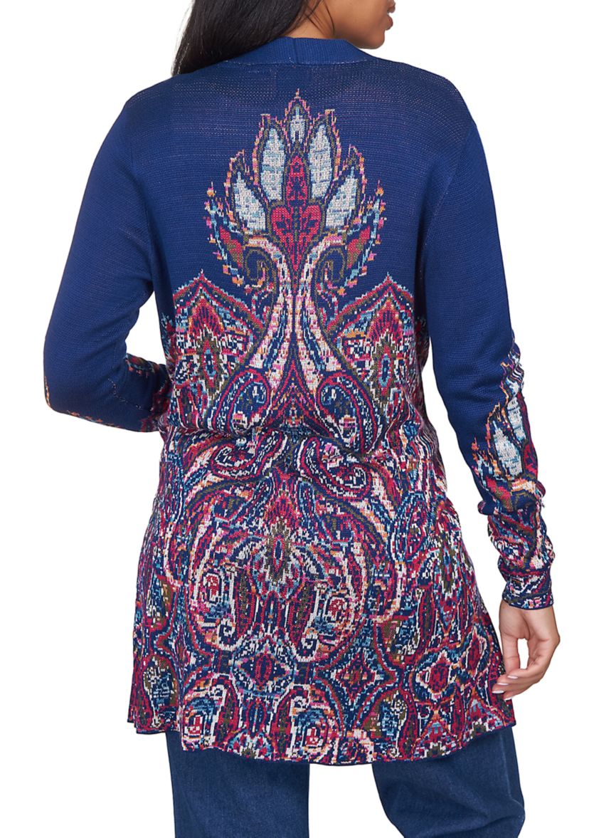 Petite Kaleidoscope Open Front Cardigan