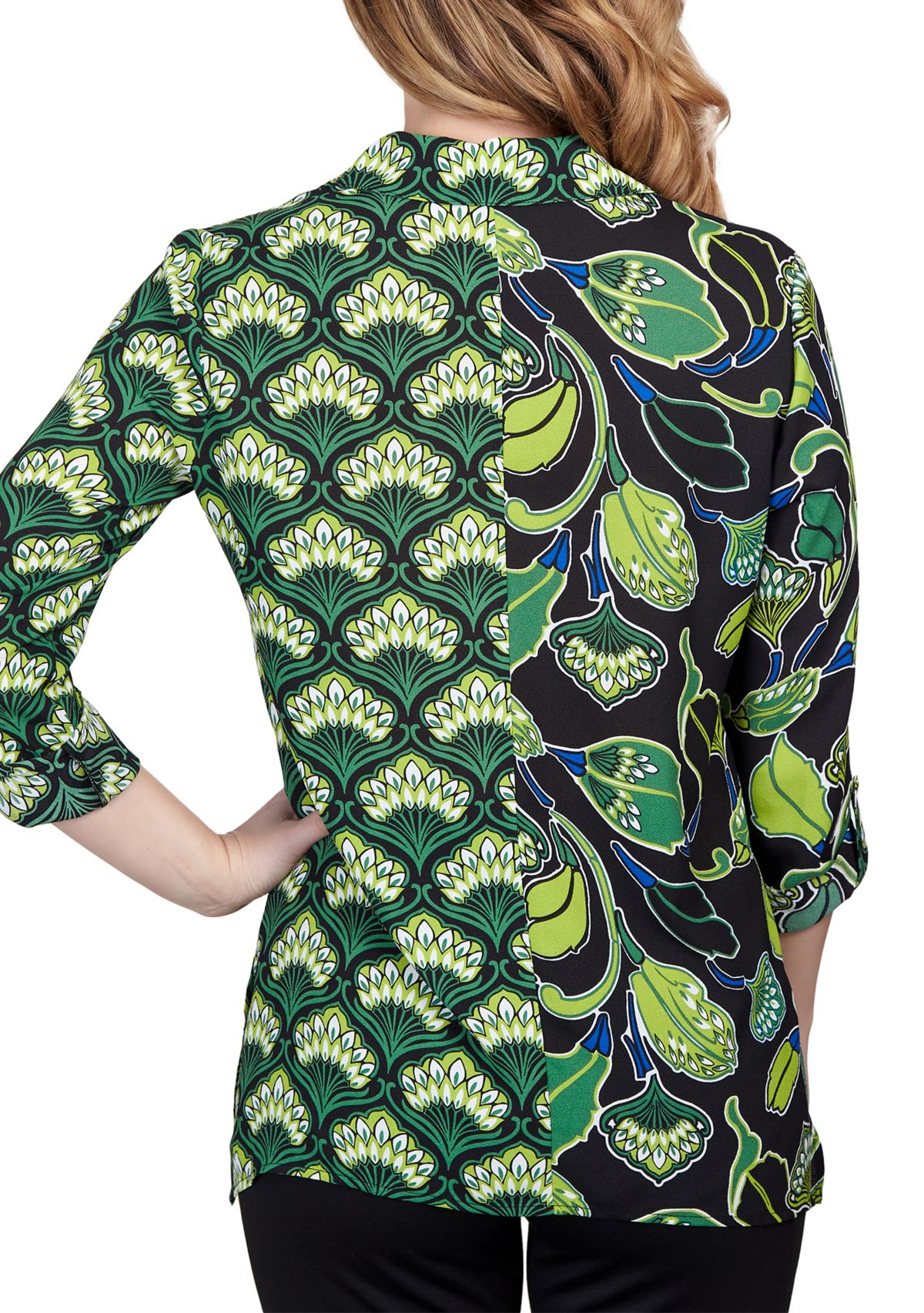Womens Combo Lotus Printed Crepe Top