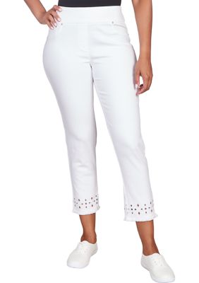 Alfani Tummy-Control Pull-On Capri Pants (Silver Peony, 14