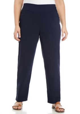 Terra & Sky Women's Plus Size Knit Pants (Regular and Petite Lengths) 