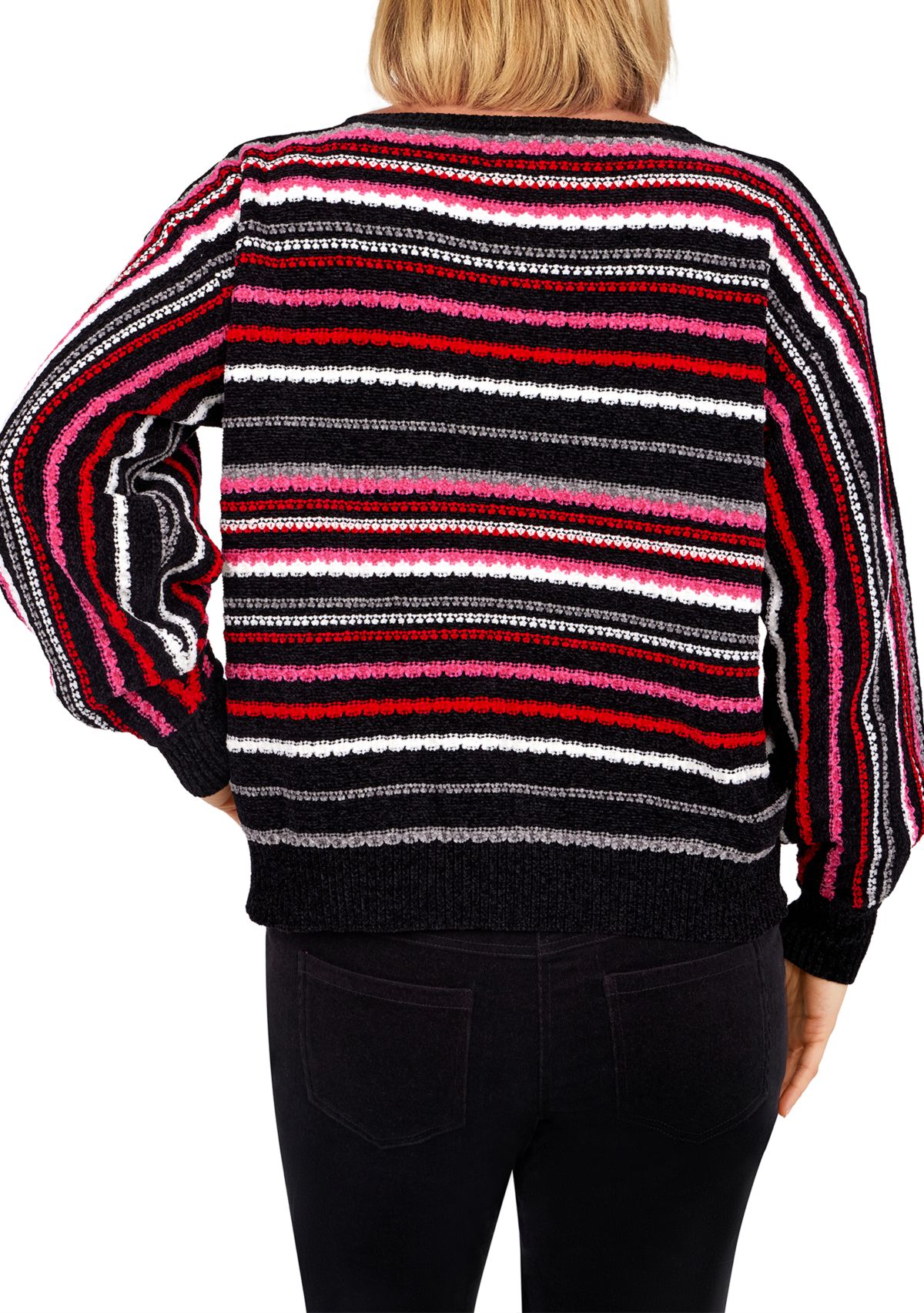 Womens Holiday Stripe Sweater