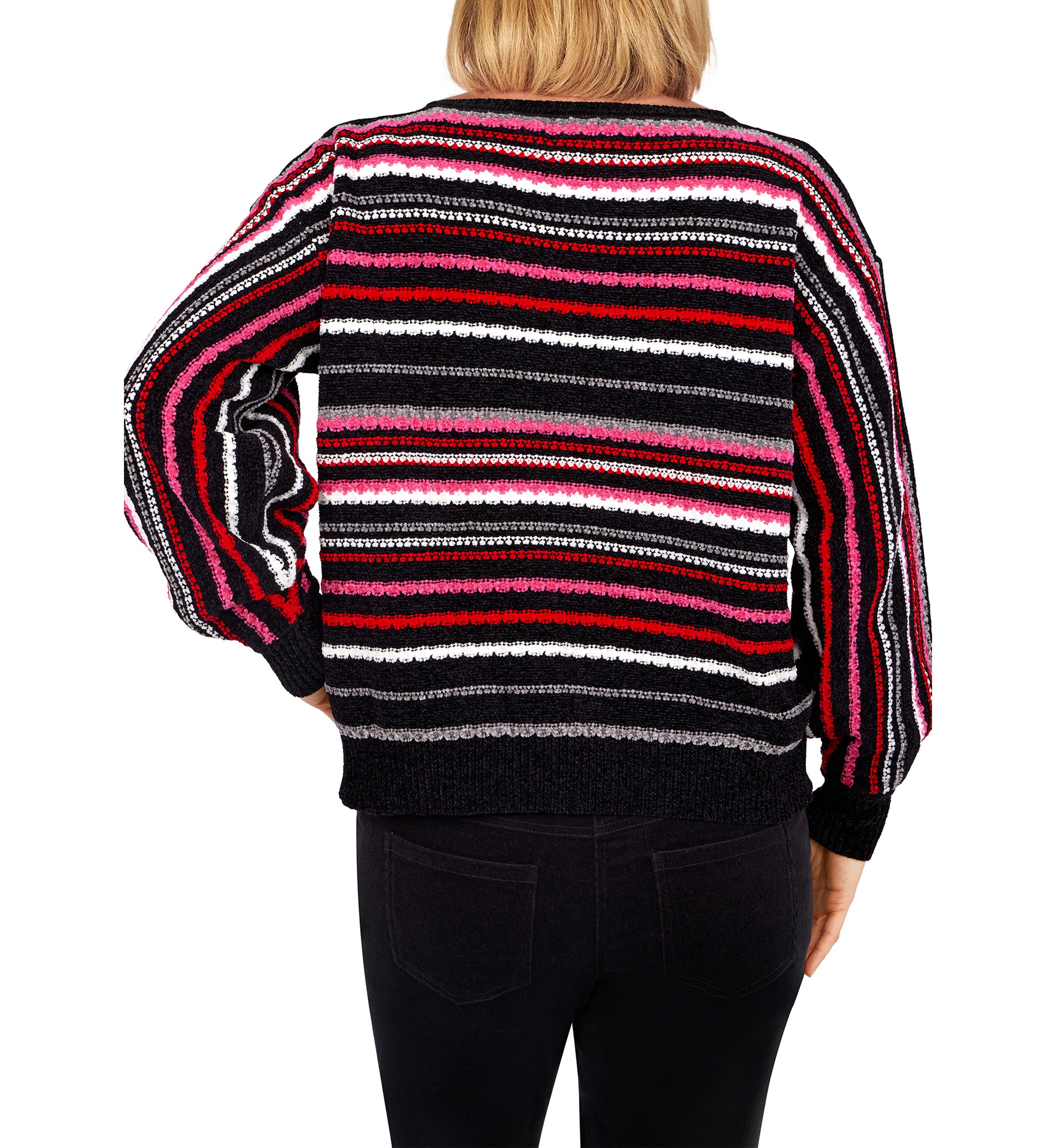 Womens Holiday Stripe Sweater