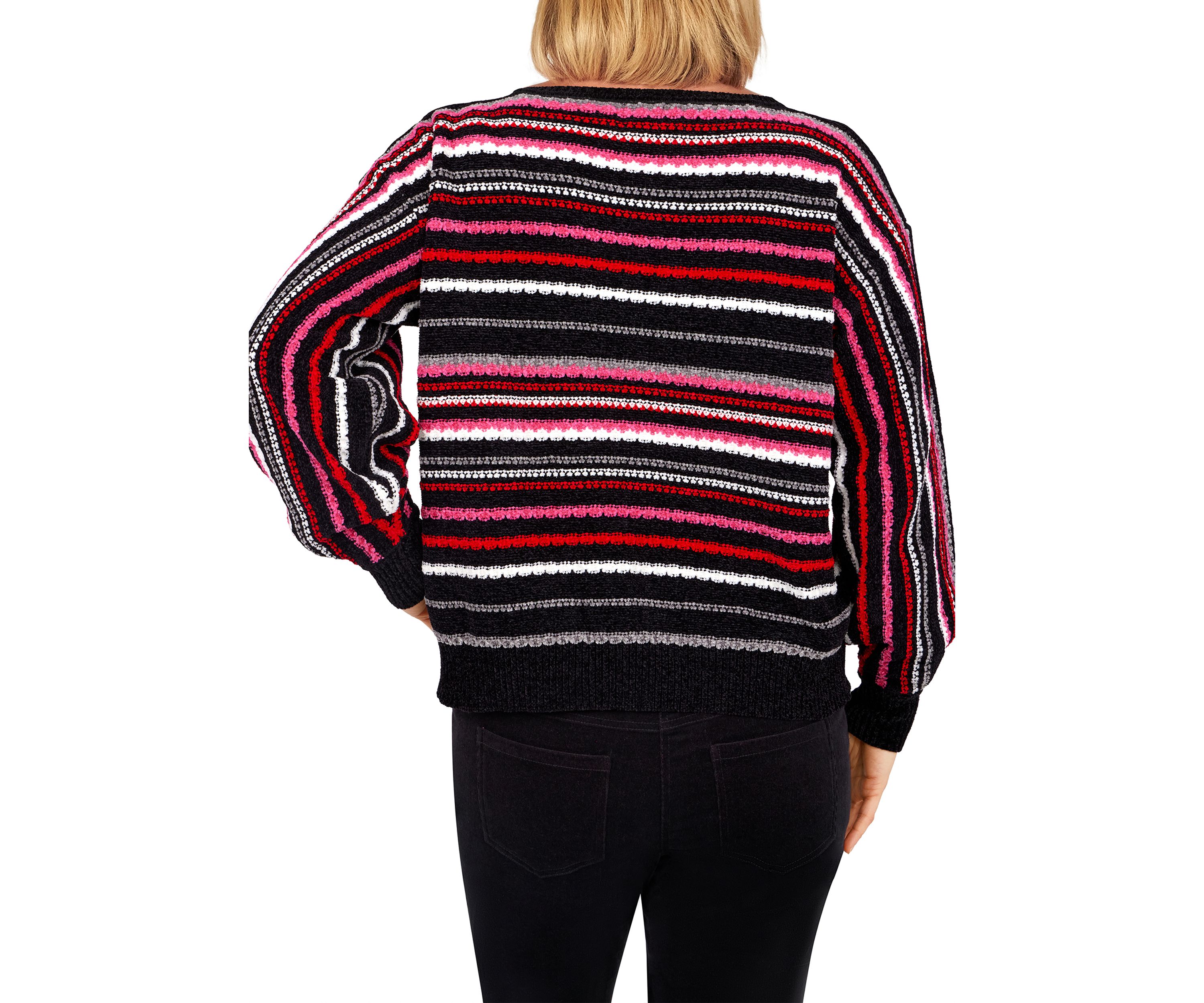 Womens Holiday Stripe Sweater