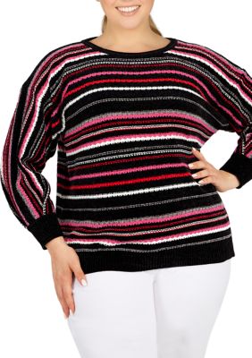 Plus Holiday Stripe Sweater