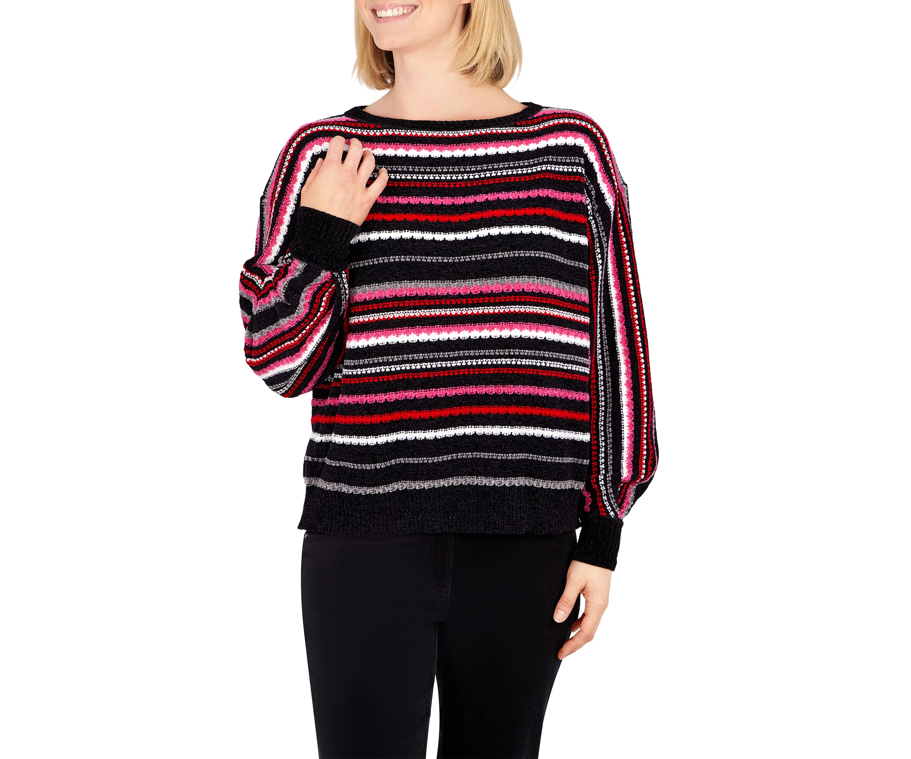 Petite Holiday Stripe Sweater