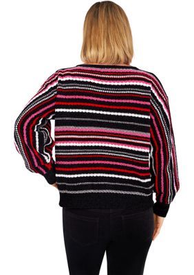 Petite Holiday Stripe Sweater
