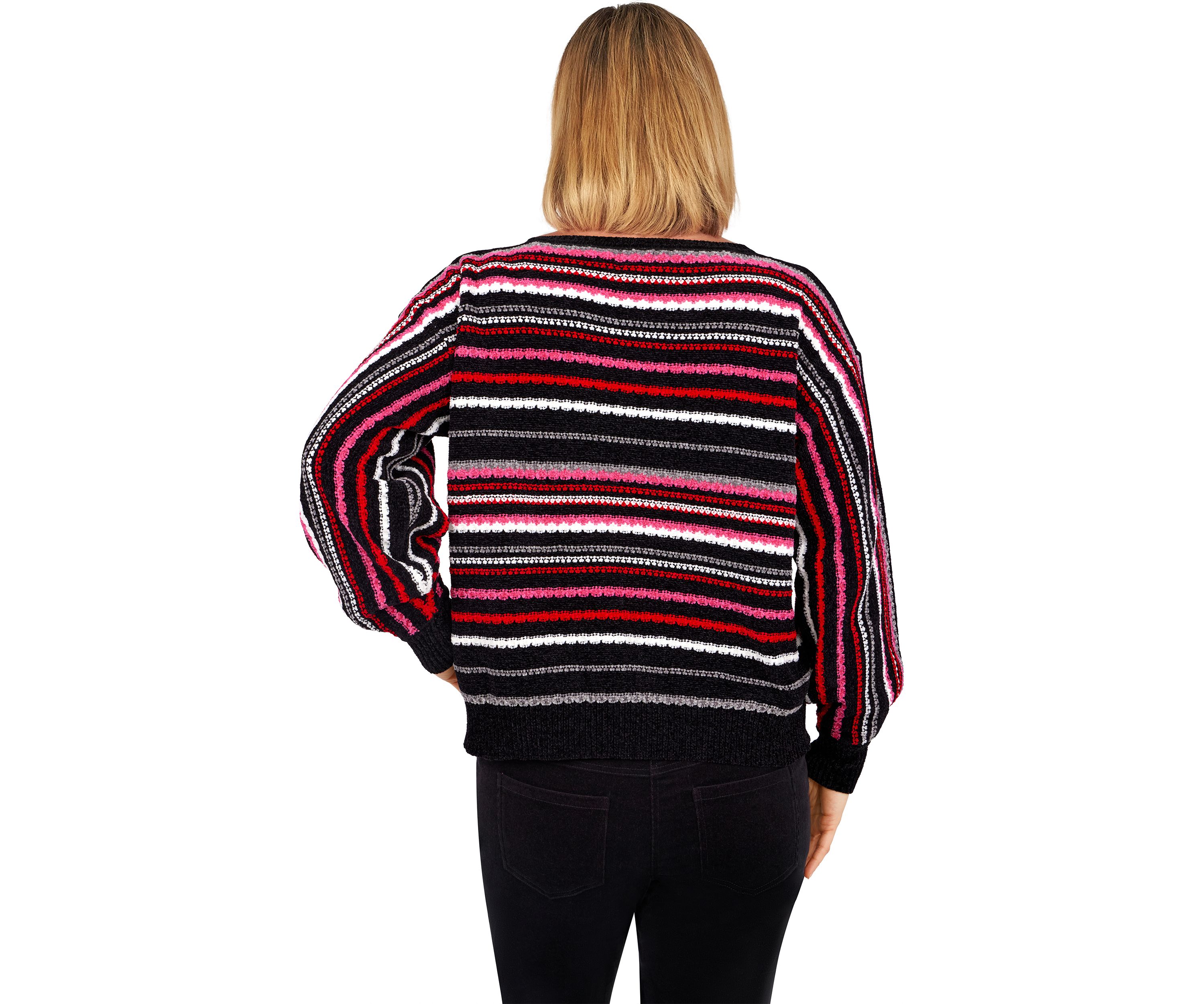 Petite Holiday Stripe Sweater
