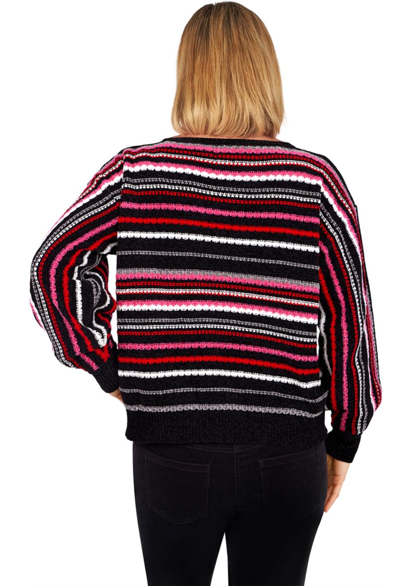 Petite Holiday Stripe Sweater
