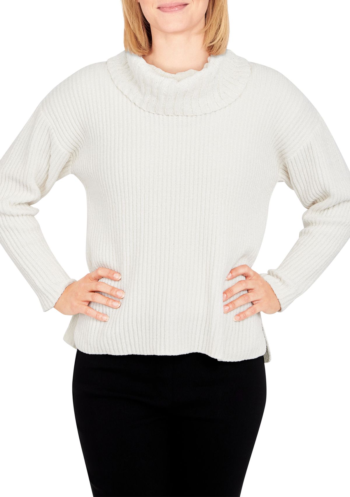 Petite Solid Chenille Sweater