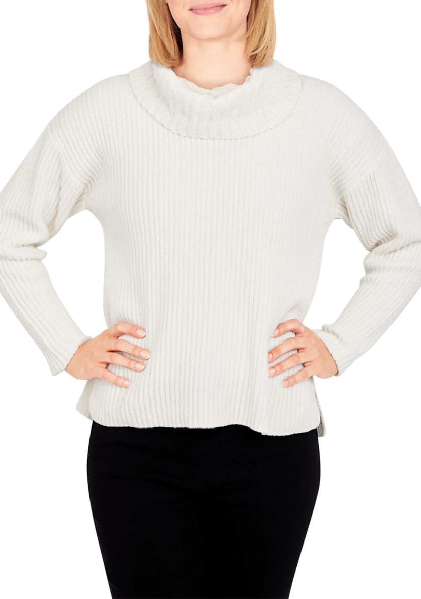 Petite Solid Chenille Sweater