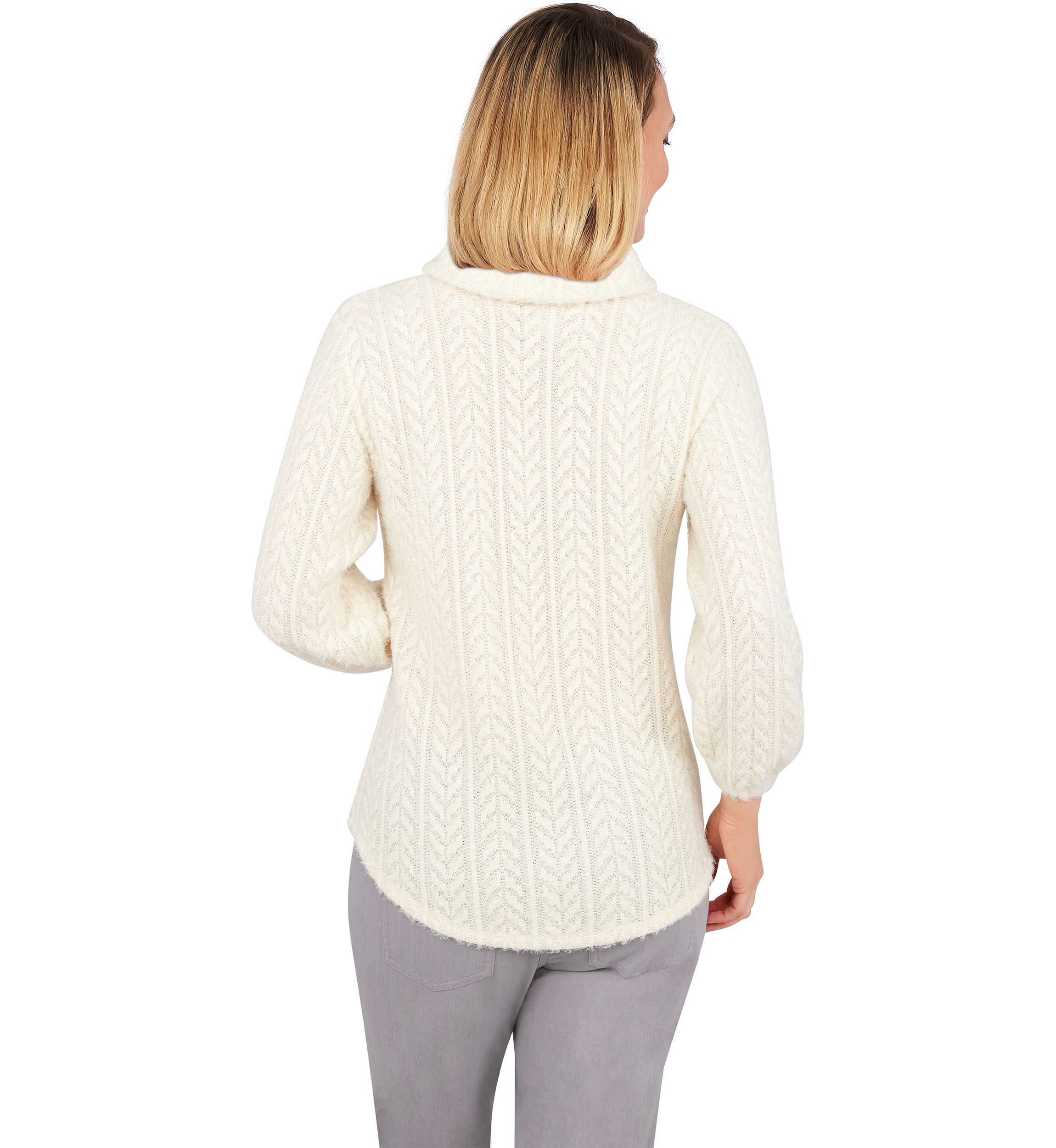 Womens Cozy Cable Knit Top