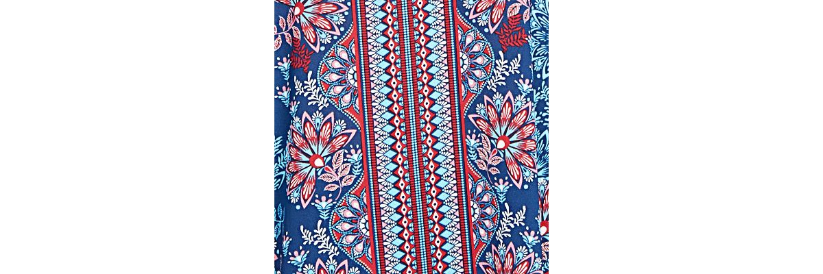 Plus Size Folk Floral Crepe Top